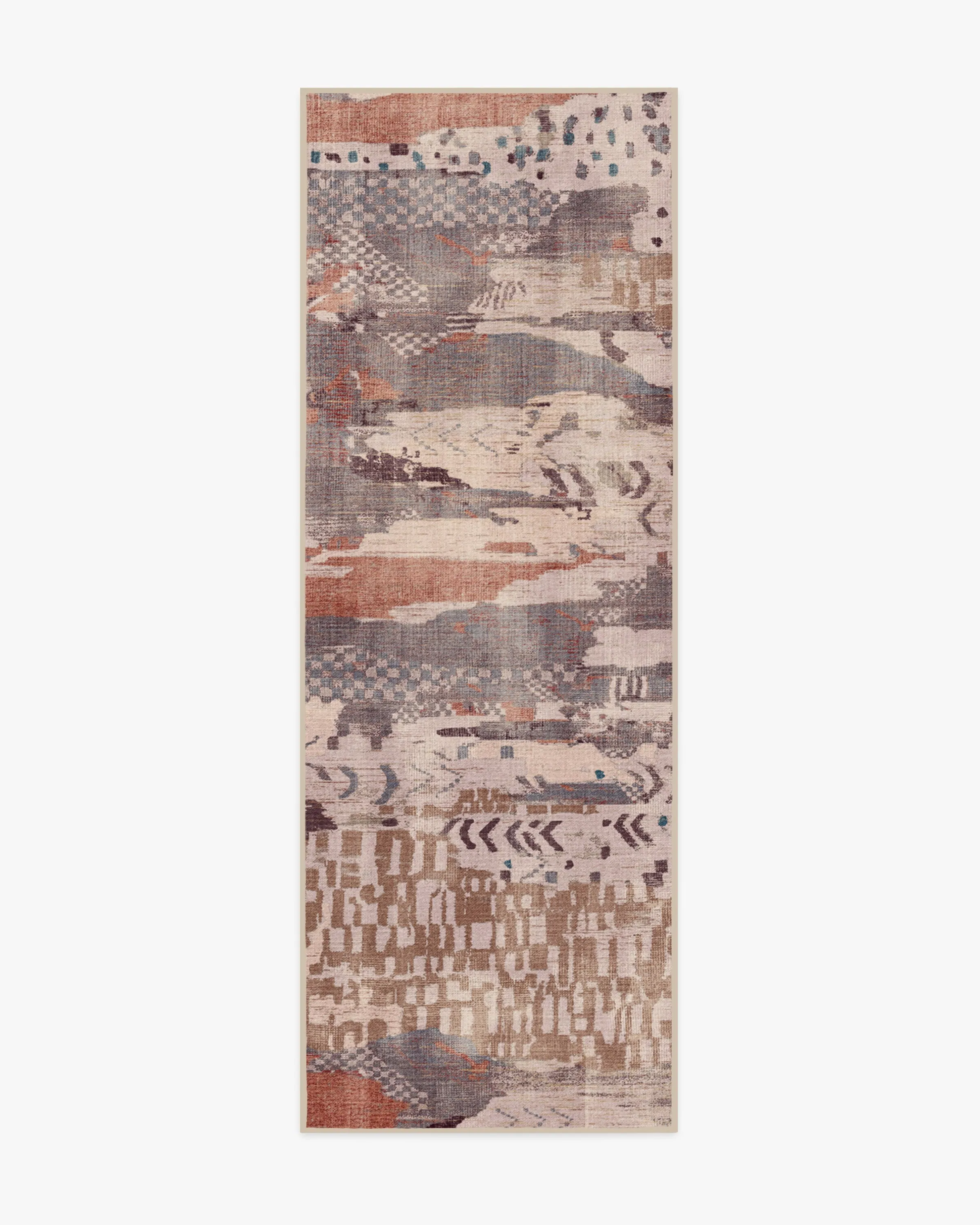 Runner Area Rug Machine Washable - Mauve image