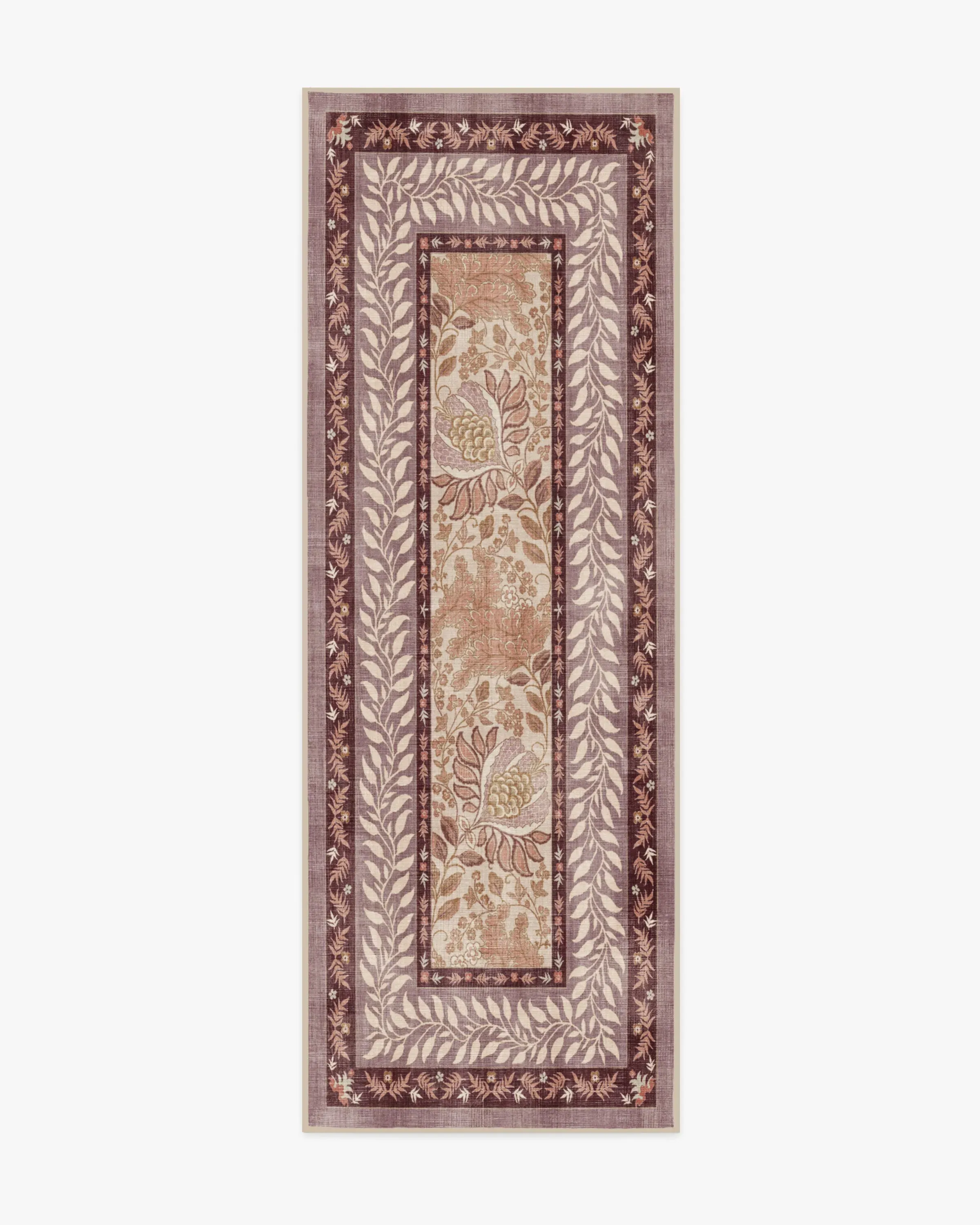 Runner Area Rug Machine Washable - Mauve image