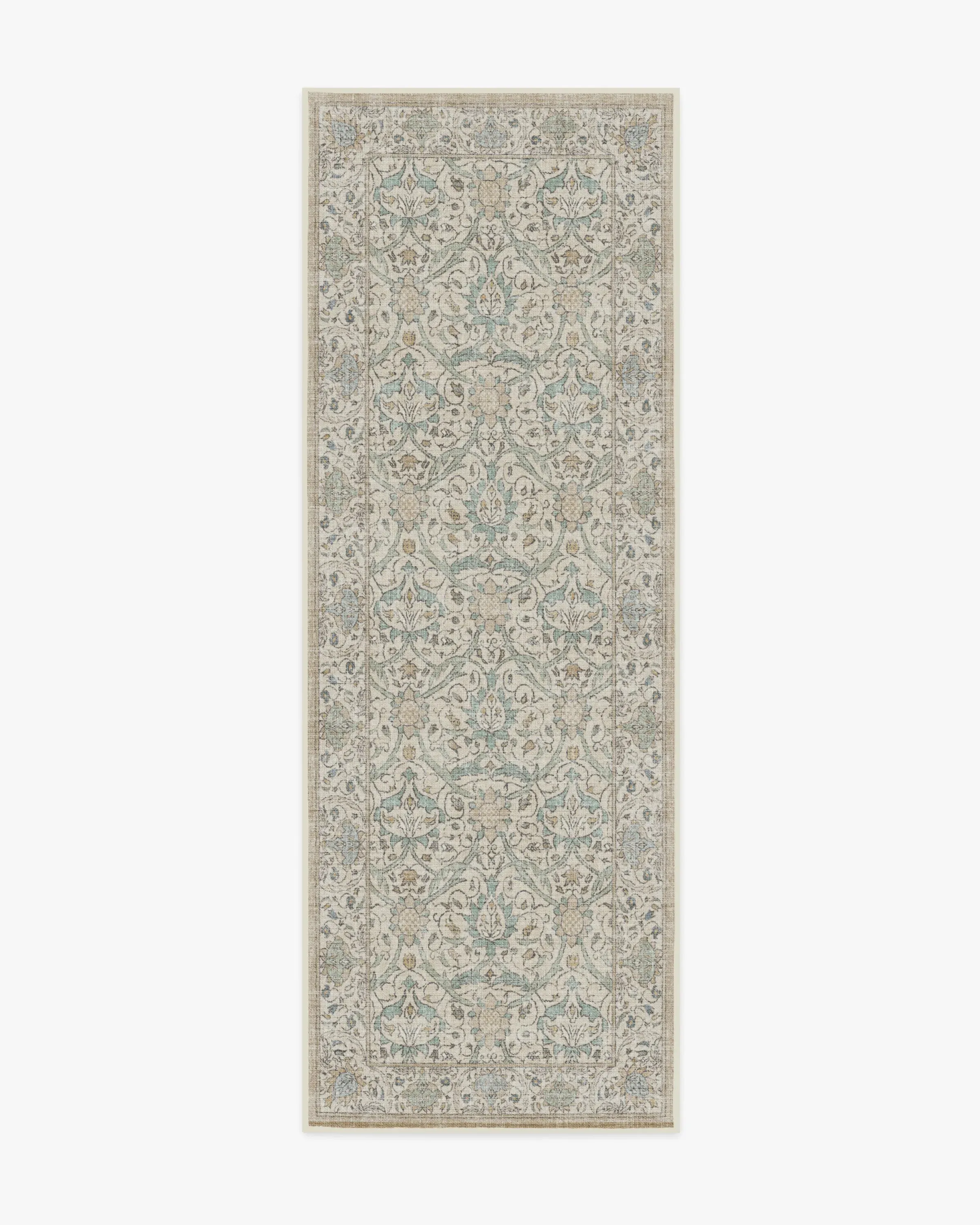 Runner Area Rug Machine Washable - Natural Jade