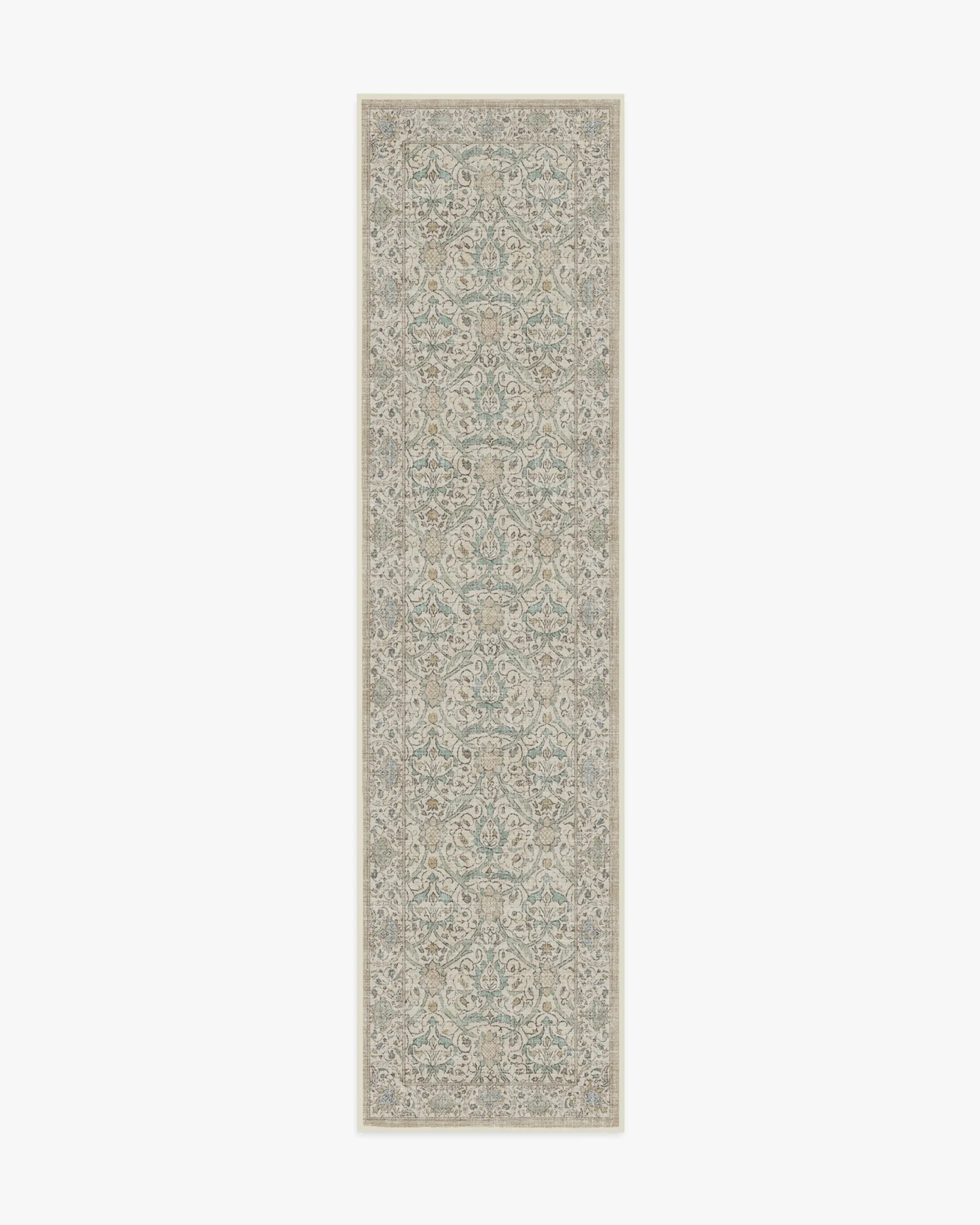 Runner Area Rug Machine Washable - Natural Jade