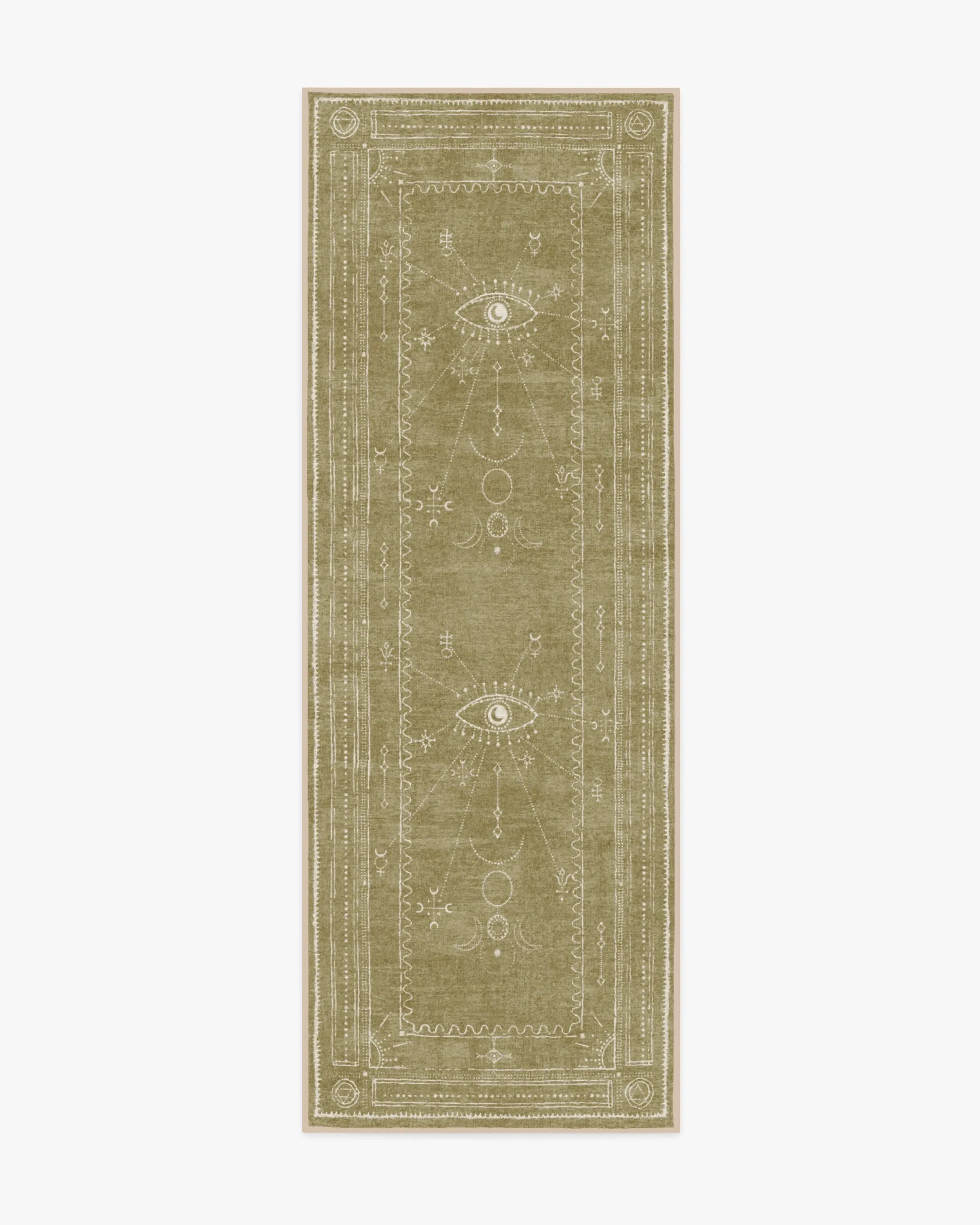 Runner Area Rug Machine Washable - Natural
