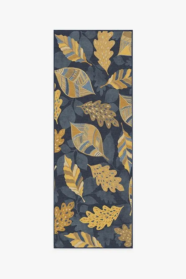 Runner Area Rug Machine Washable - Navy, Chenille