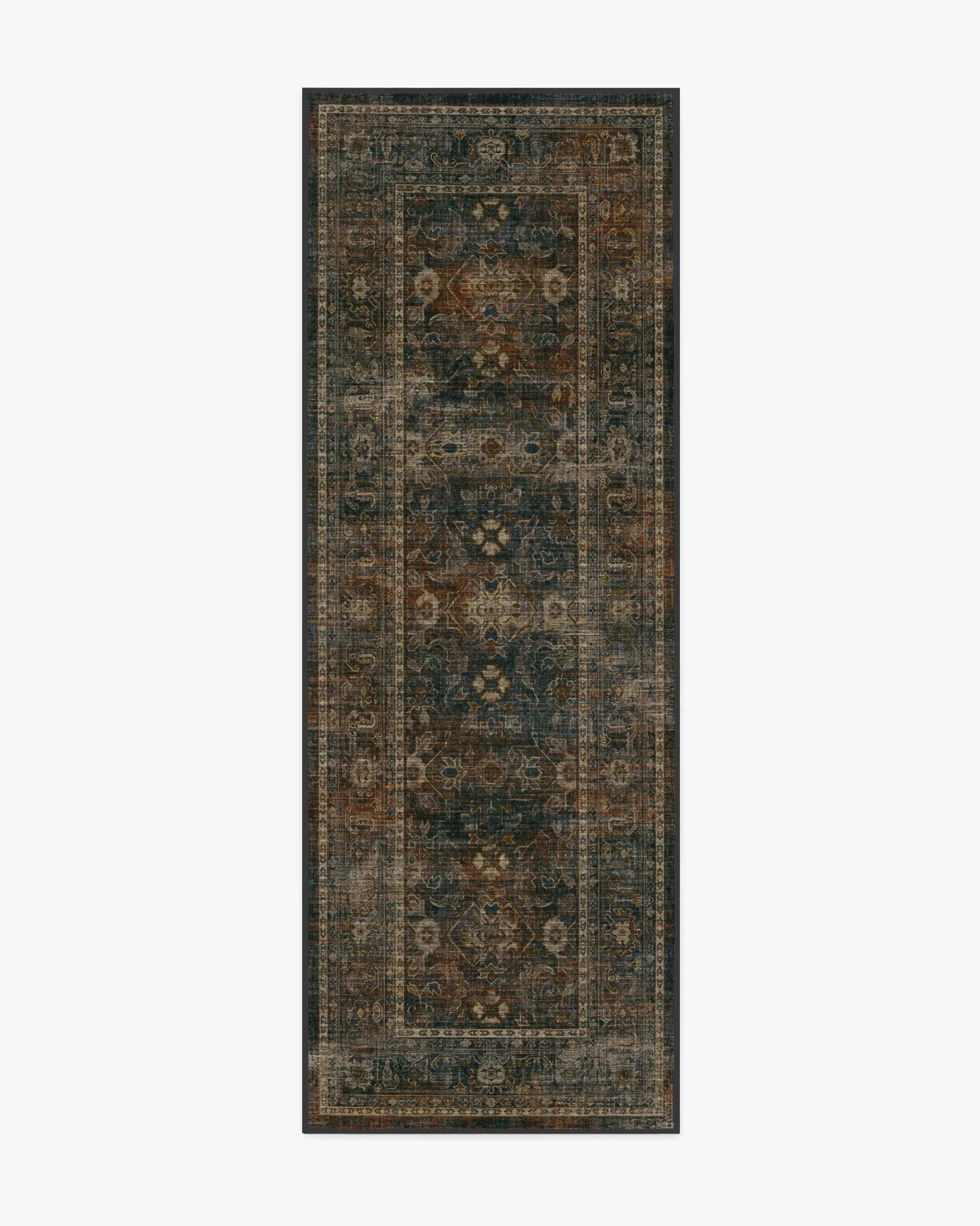Runner Area Rug Machine Washable - Navy