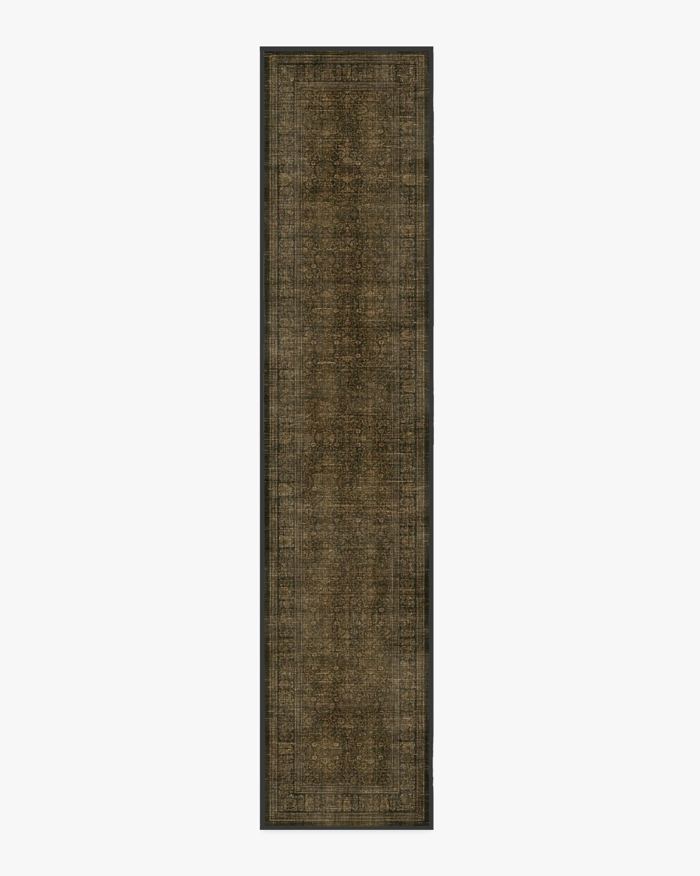 Runner Area Rug Machine Washable - Olive, Gold