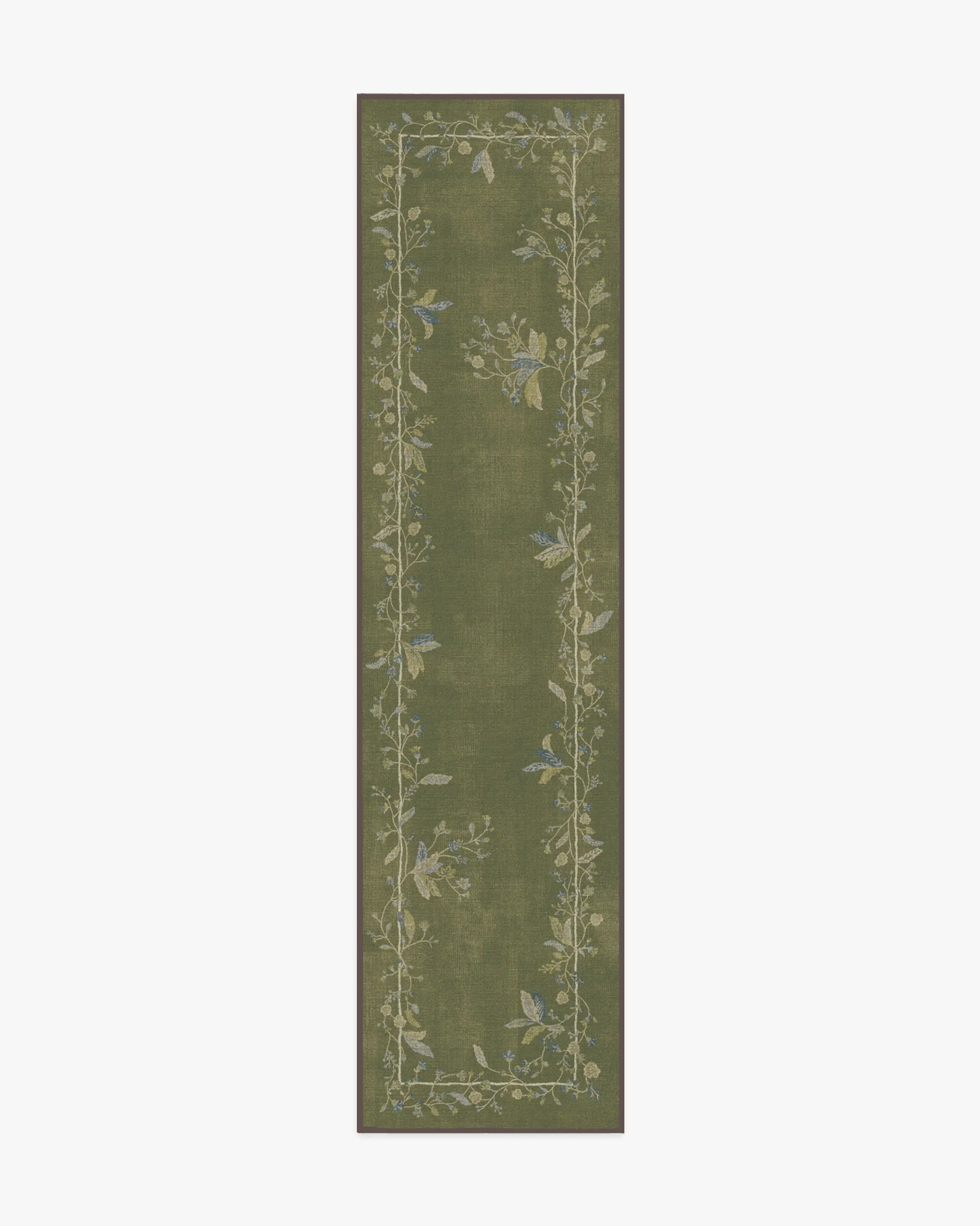 Runner Area Rug Machine Washable - Olive Green