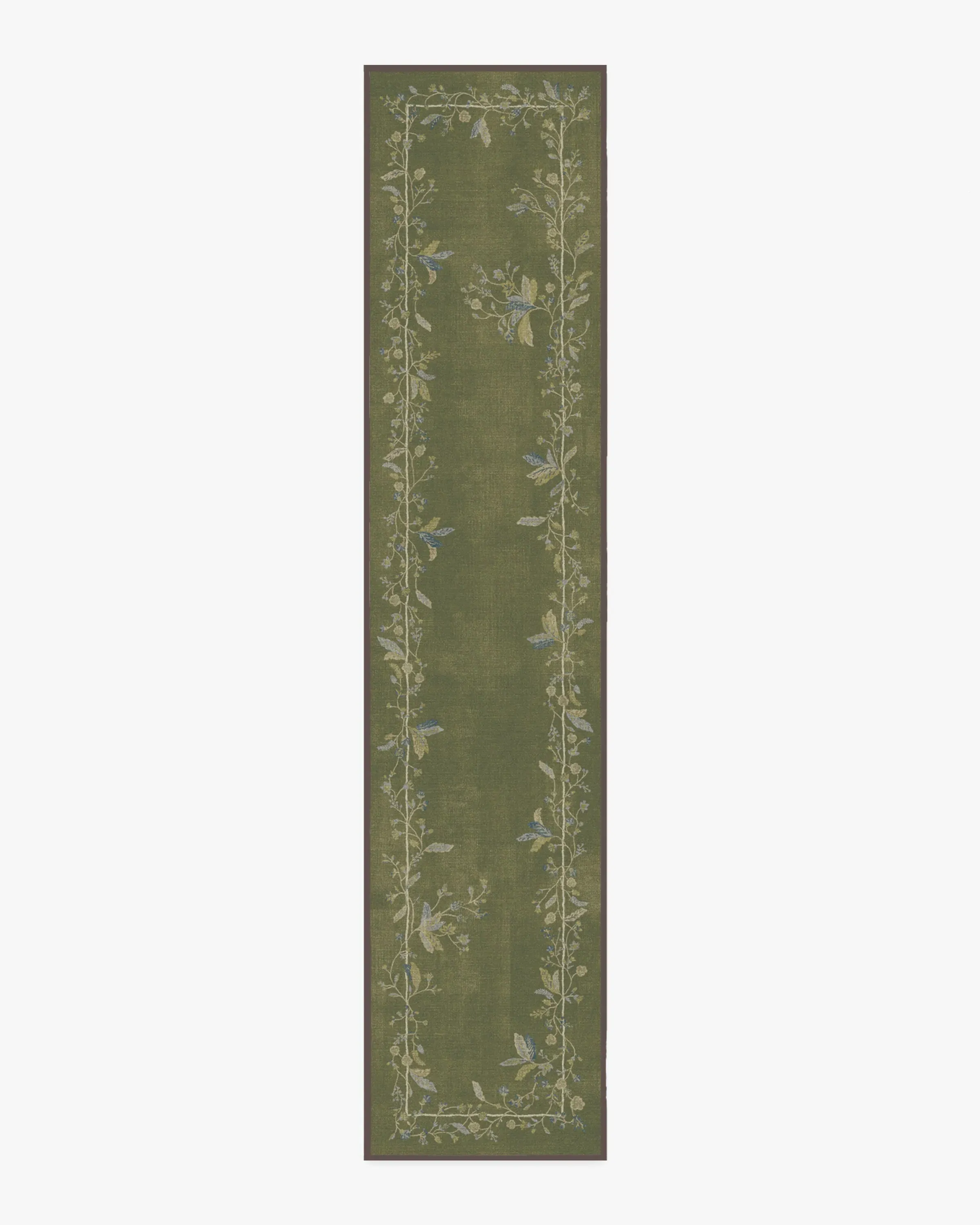 Runner Area Rug Machine Washable - Olive Green