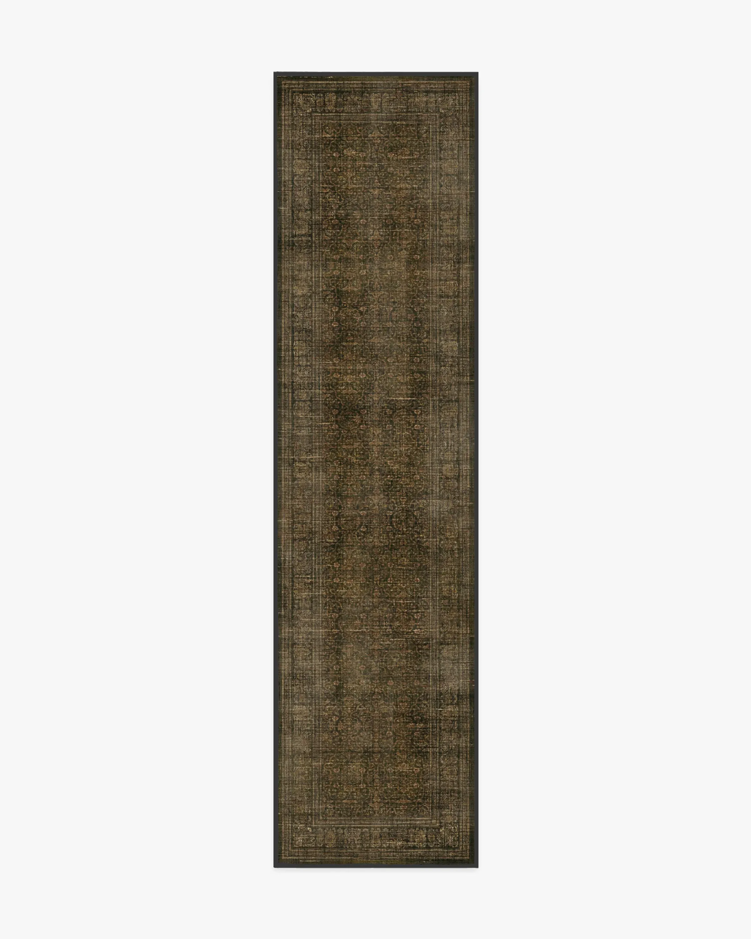 Runner Area Rug Machine Washable - Olive