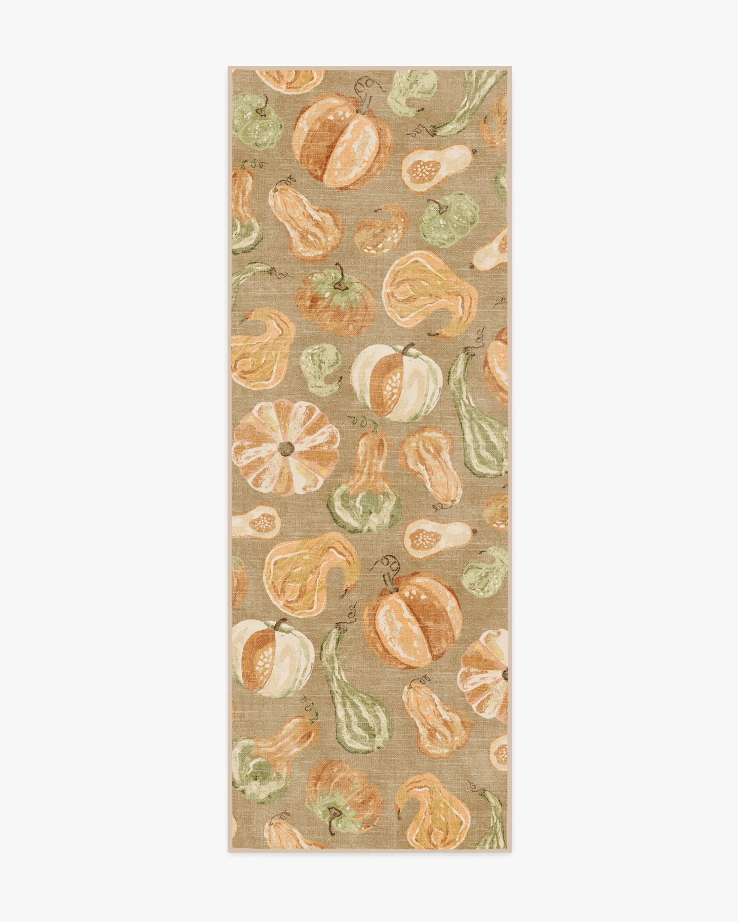 Runner Area Rug Machine Washable - Orange, Green