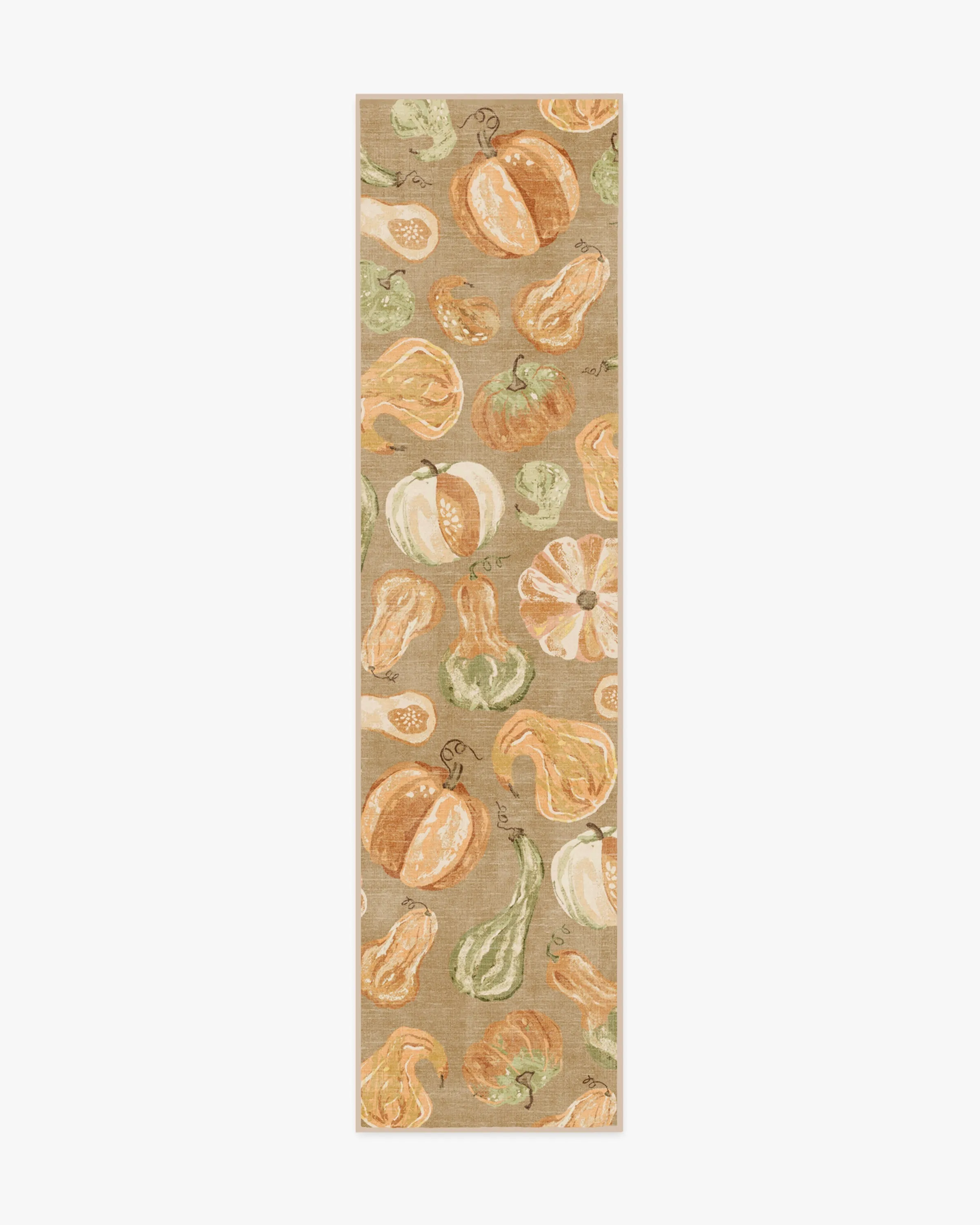 Runner Area Rug Machine Washable - Orange, Green