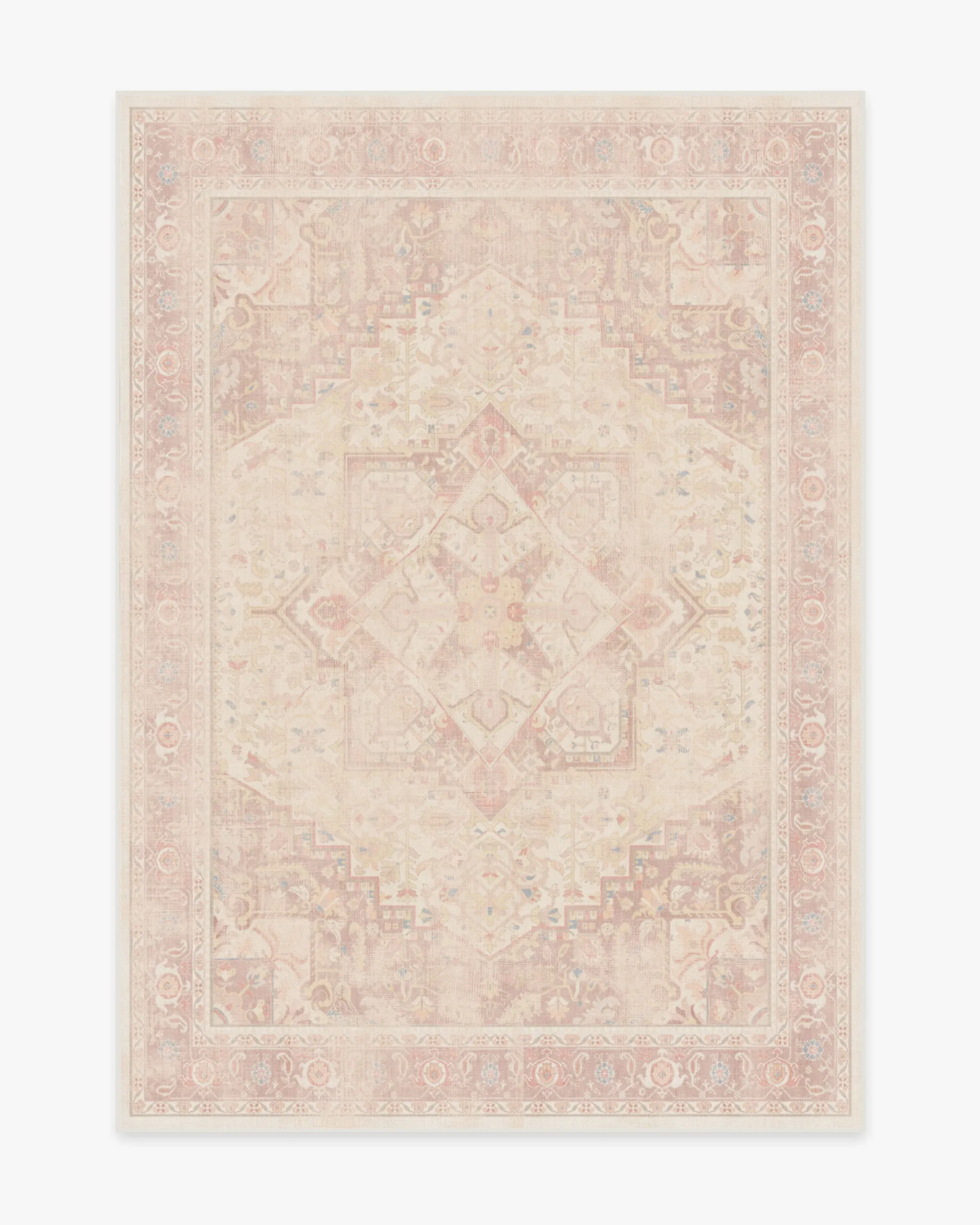Runner Area Rug Machine Washable - Pink, Chenille