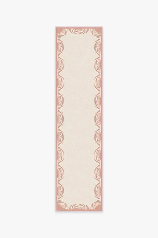 Runner Area Rug Machine Washable - Pink, Flatwoven