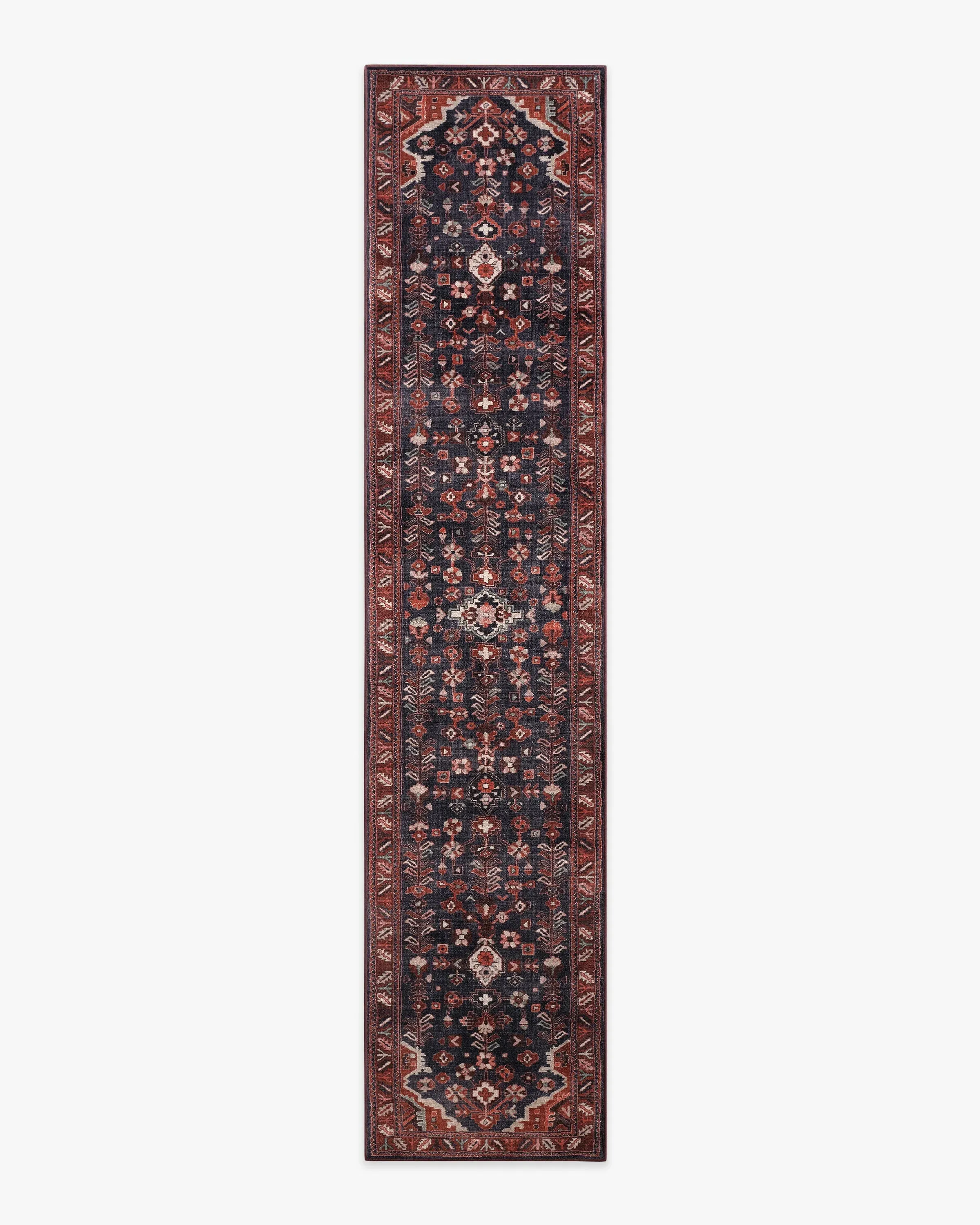 Runner Area Rug Machine Washable - Plum