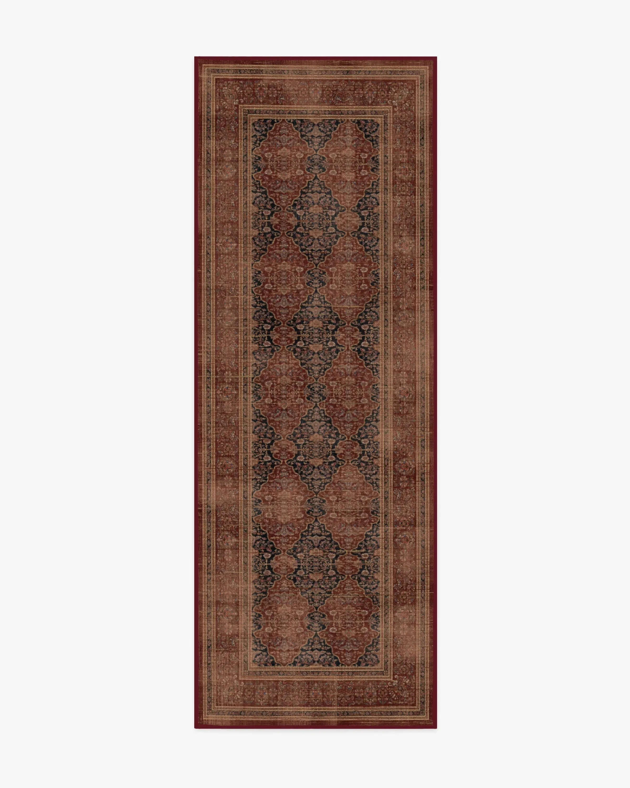 Runner Area Rug Machine Washable - Red