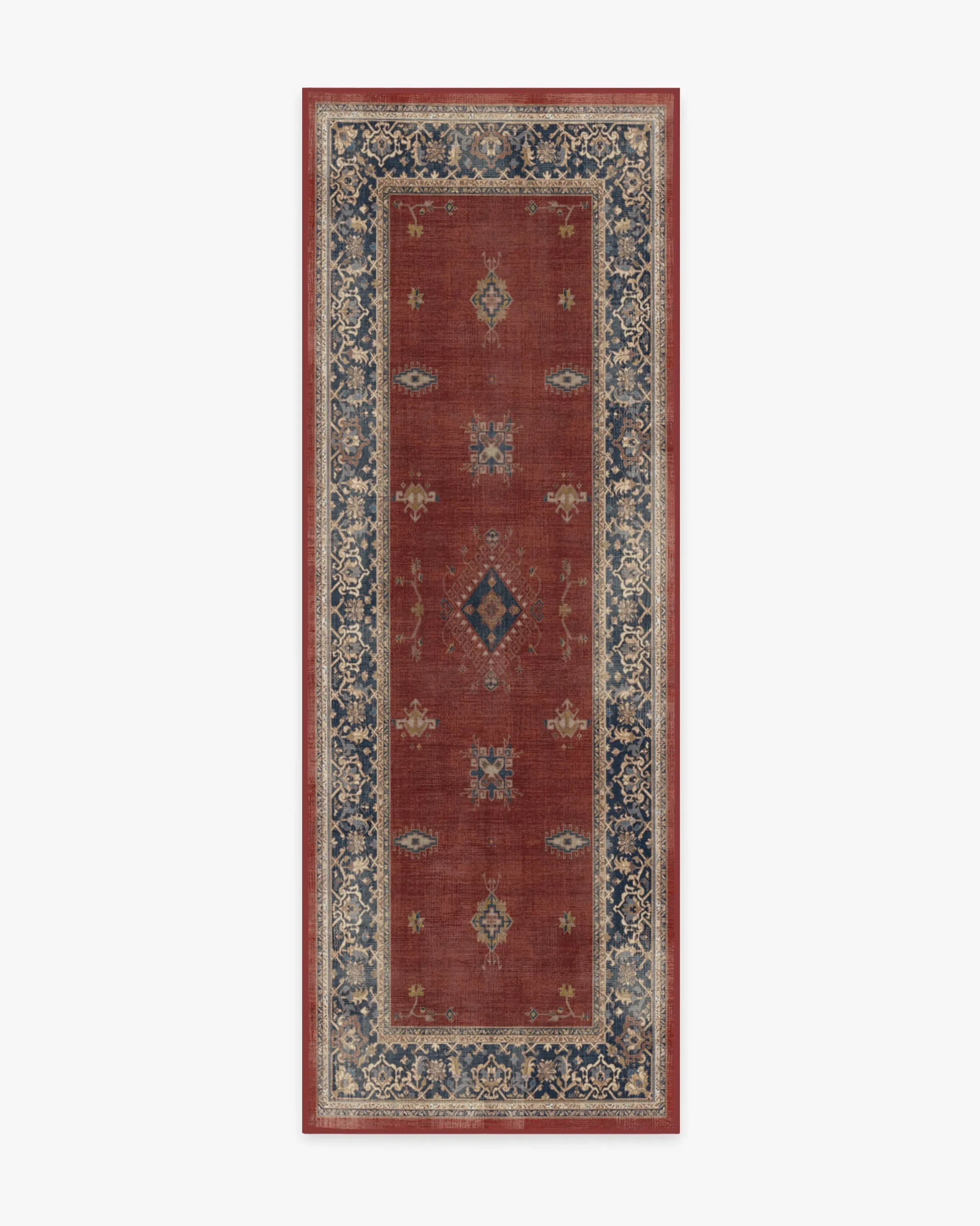 Runner Area Rug Machine Washable - Red