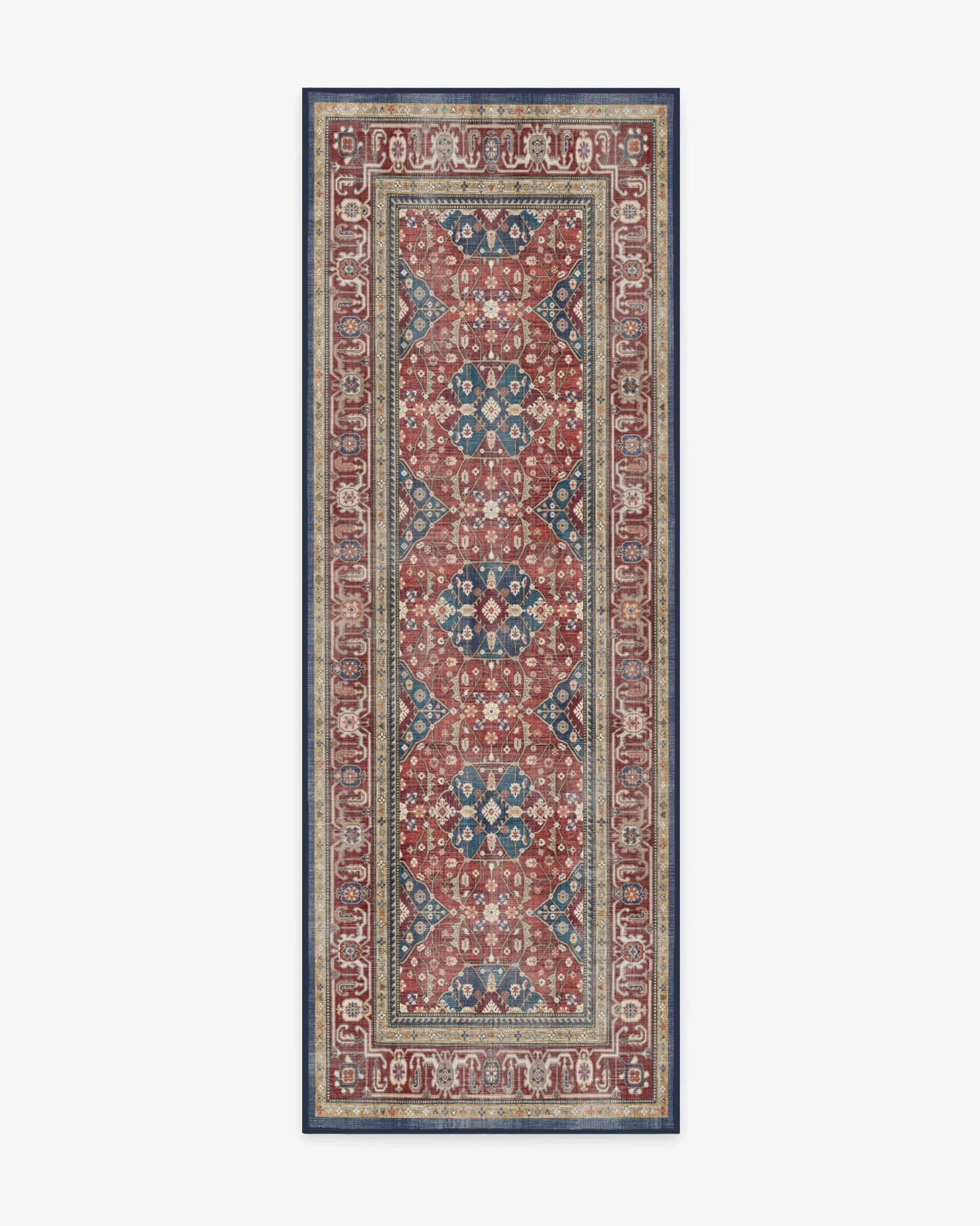 Runner Area Rug Machine Washable - Red