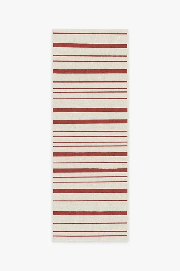 Runner Area Rug Machine Washable - Red, Chenille