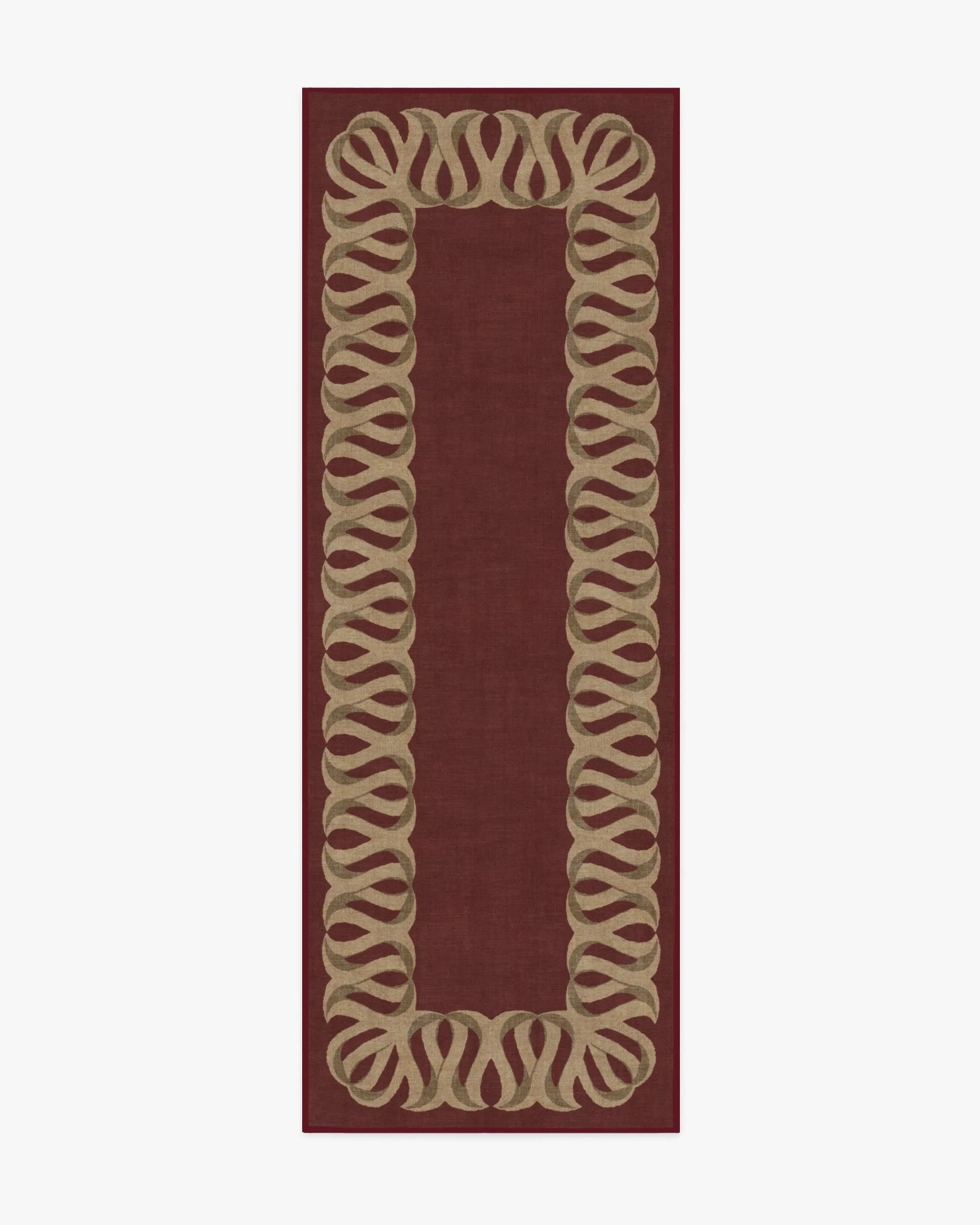 Runner Area Rug Machine Washable - Red, Flatwoven