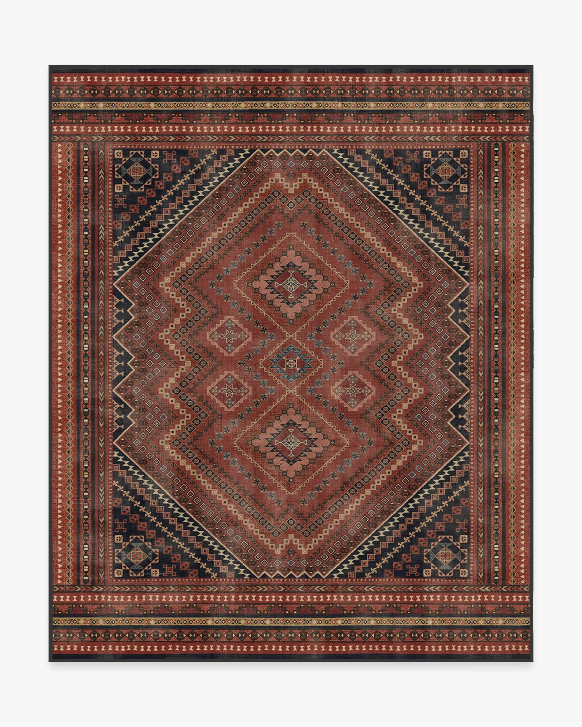 Runner Area Rug Machine Washable - Red
