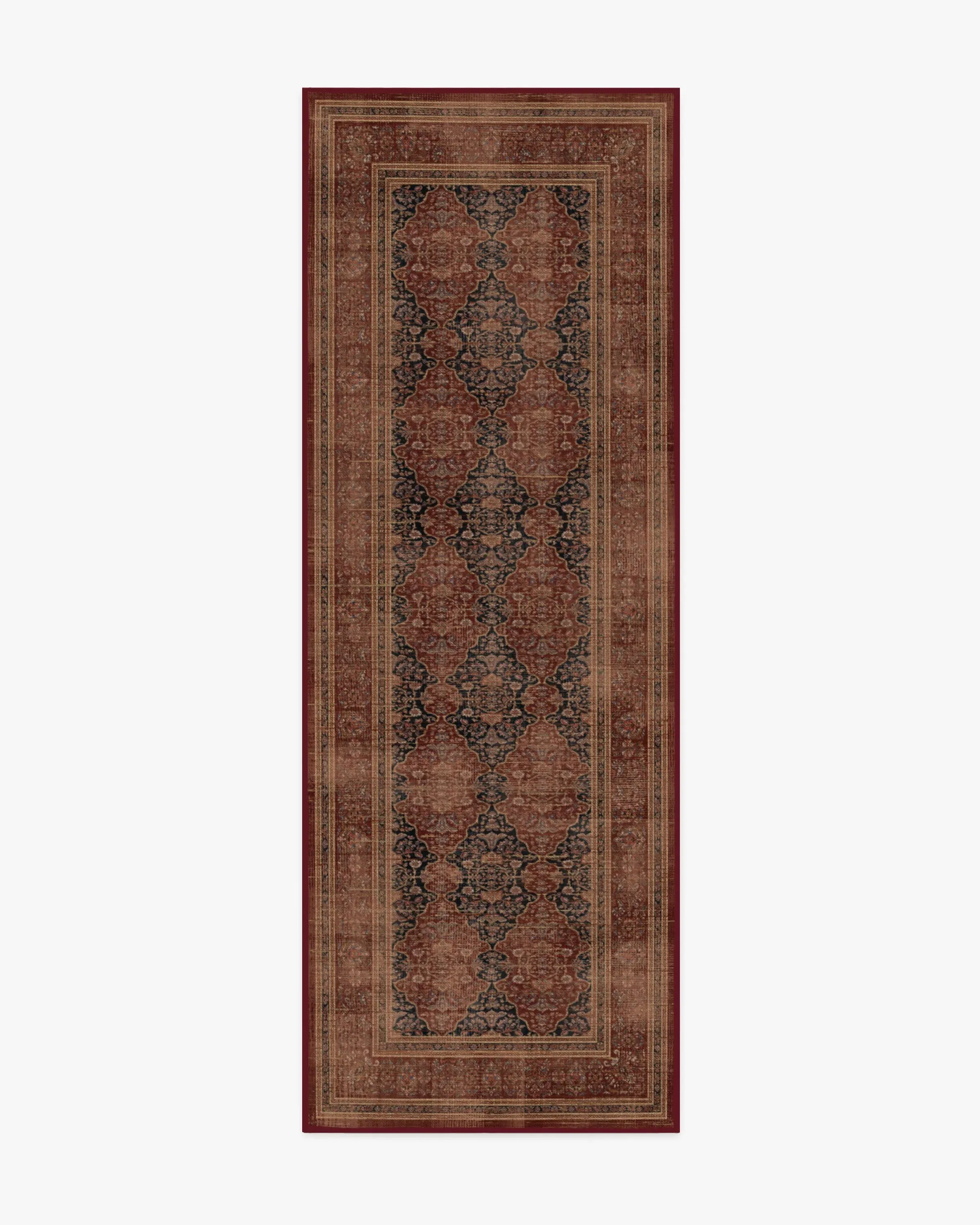 Runner Area Rug Machine Washable - Red