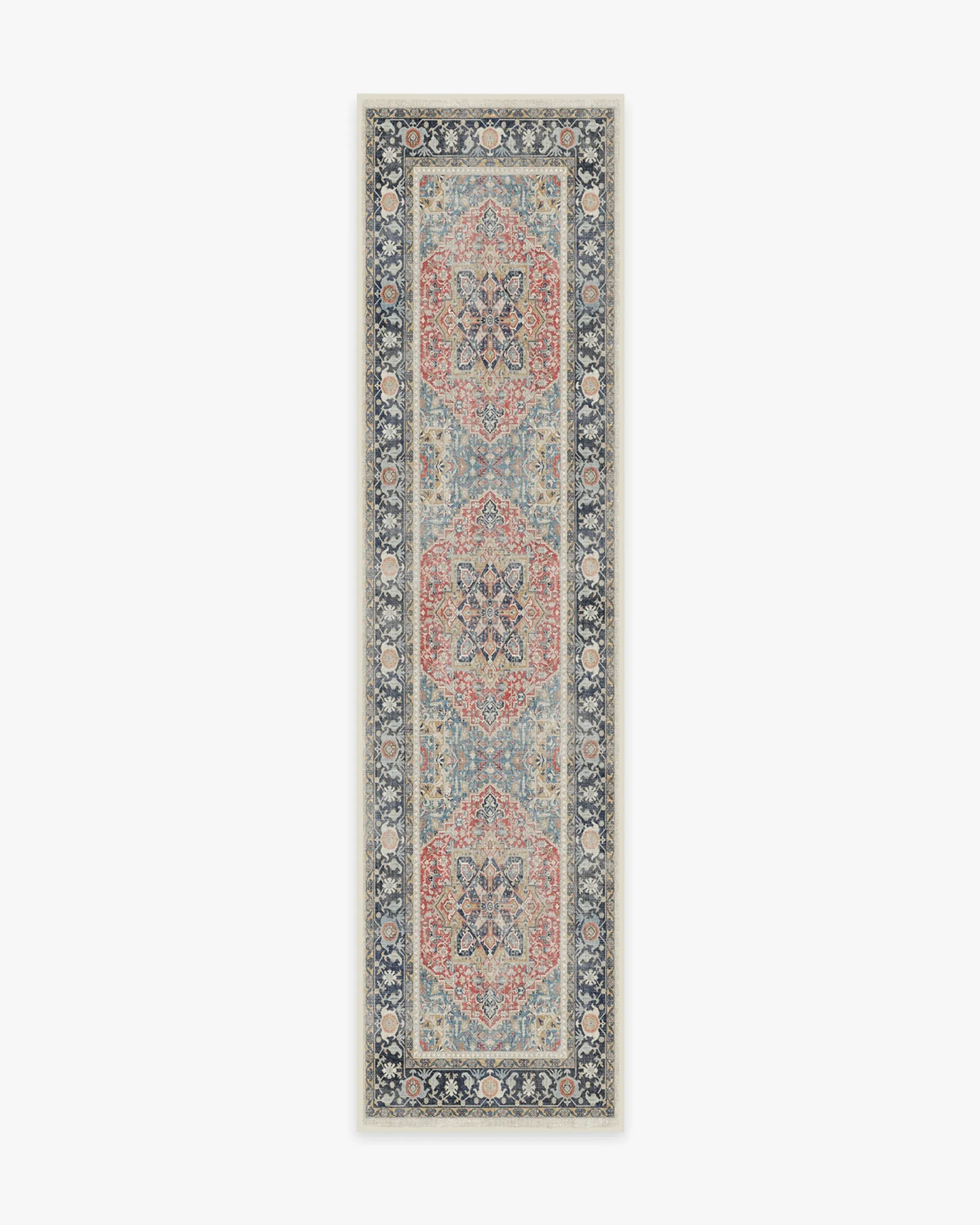 Runner Area Rug Machine Washable - Red