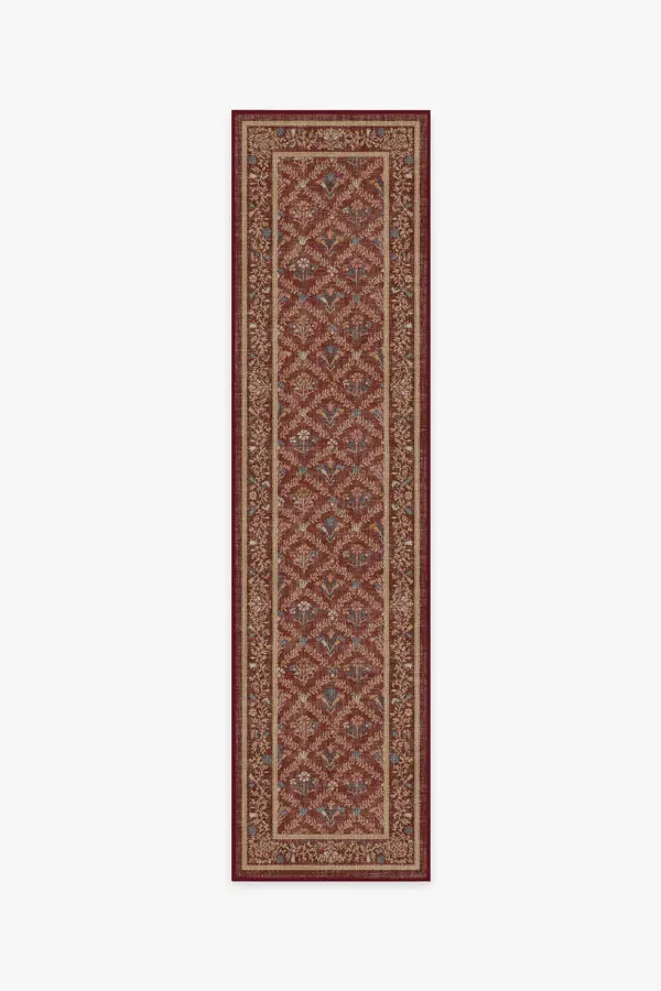 Runner Area Rug Machine Washable - Red