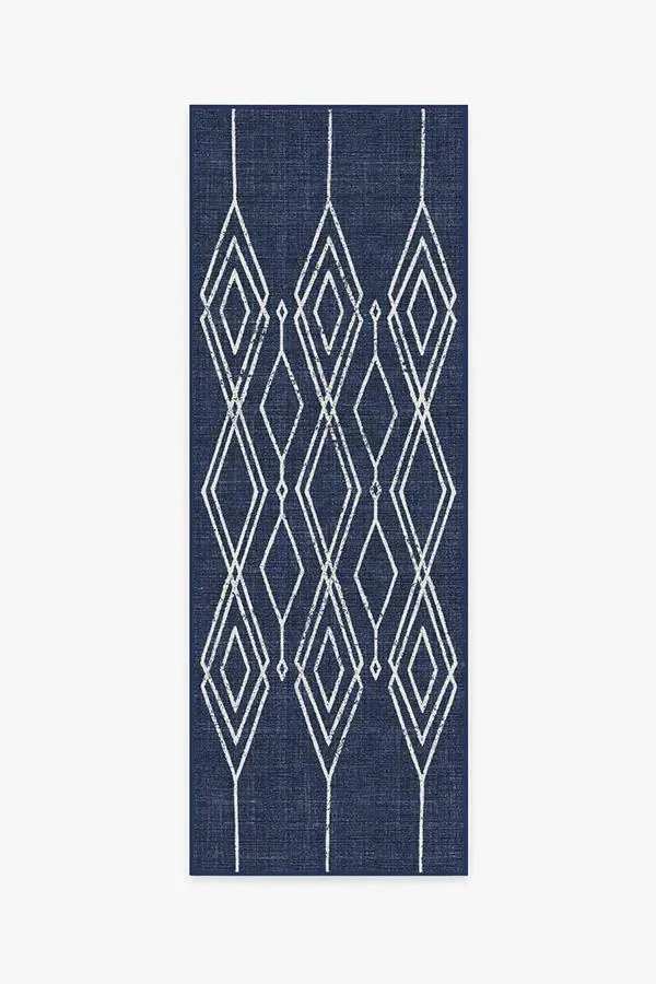 Runner Area Rug Machine Washable - Royal Blue