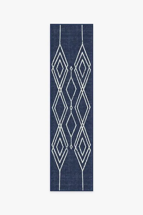 Runner Area Rug Machine Washable - Royal Blue
