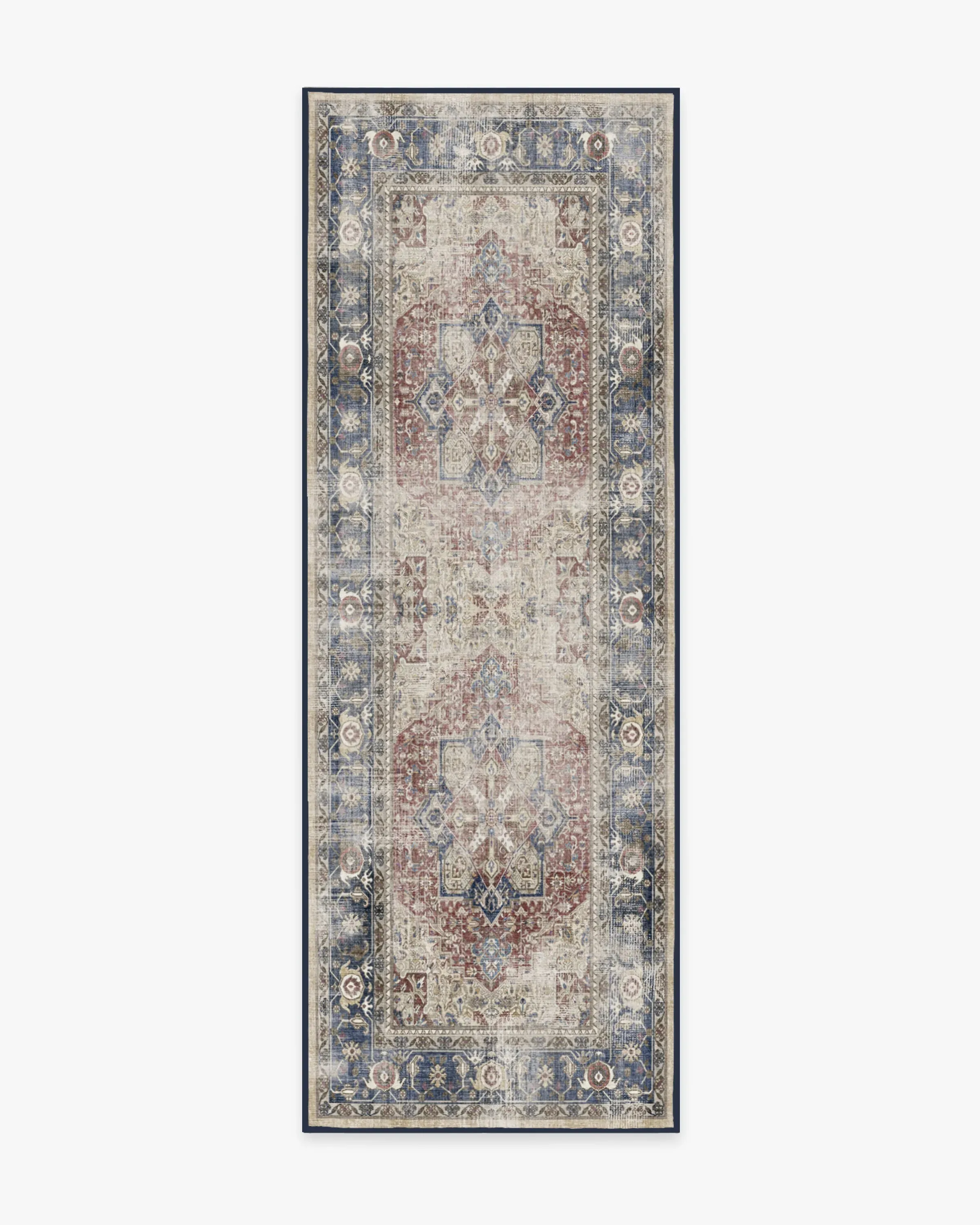 Runner Area Rug Machine Washable - Royal Blue