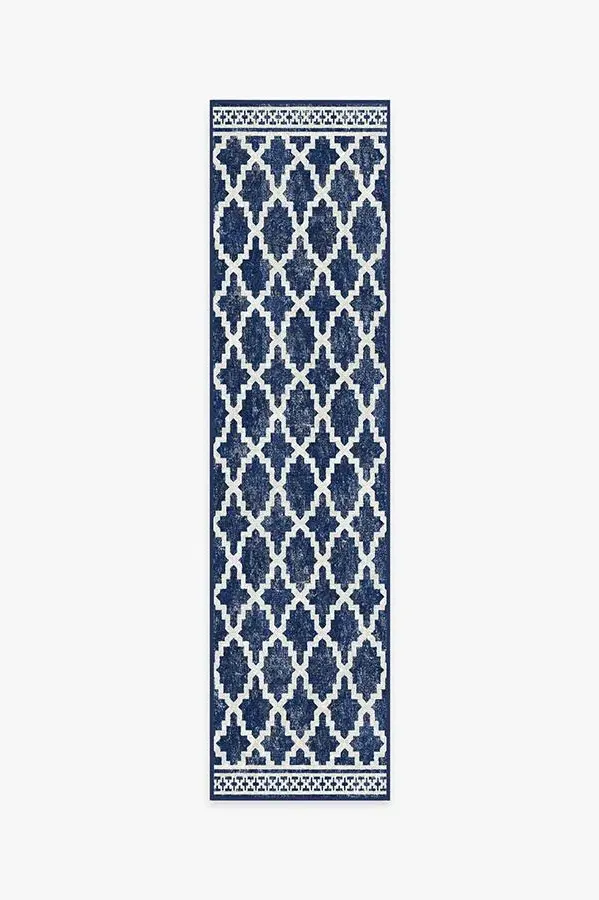 Runner Area Rug Machine Washable - Royal Blue