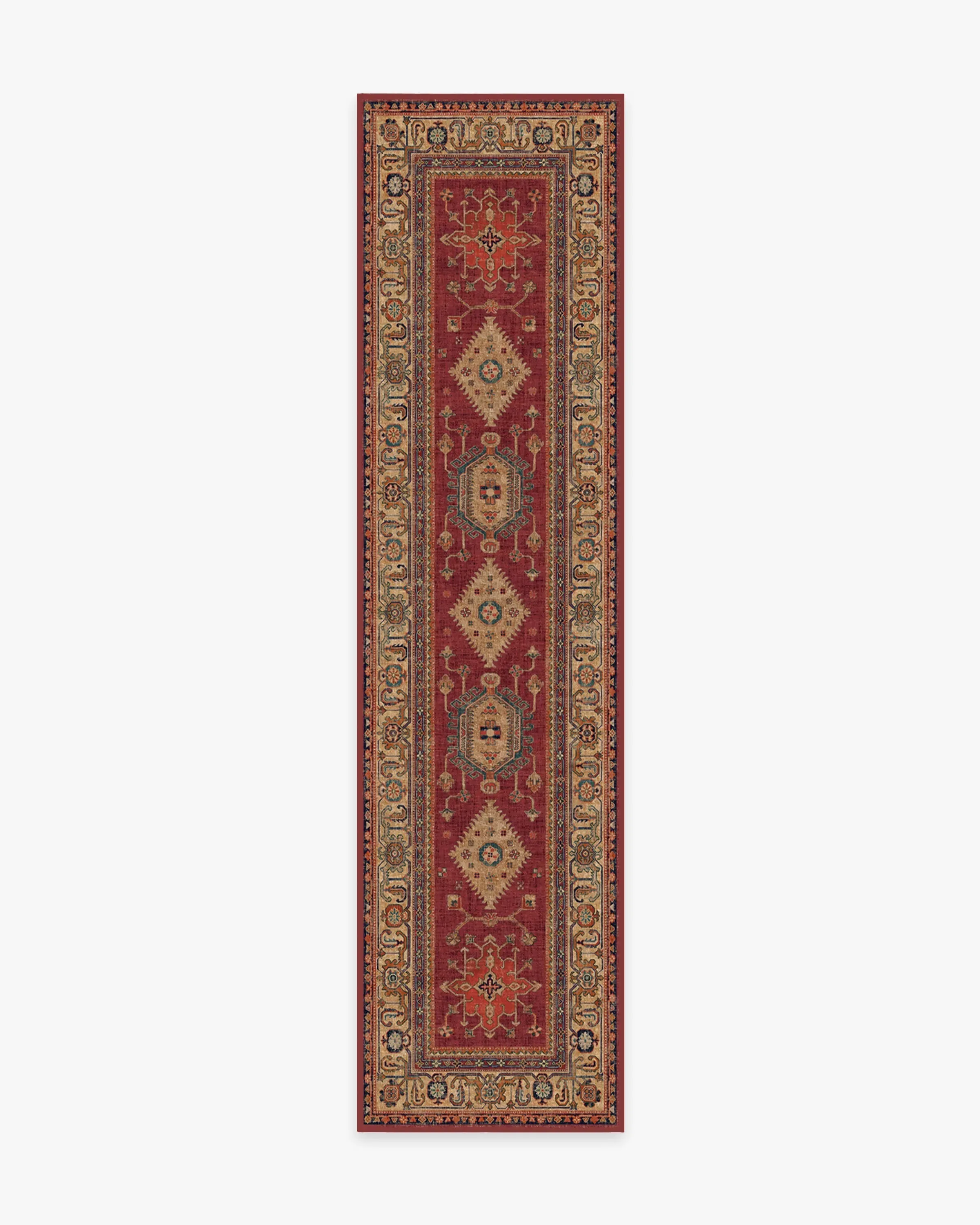 Runner Area Rug Machine Washable - Ruby, Chenille
