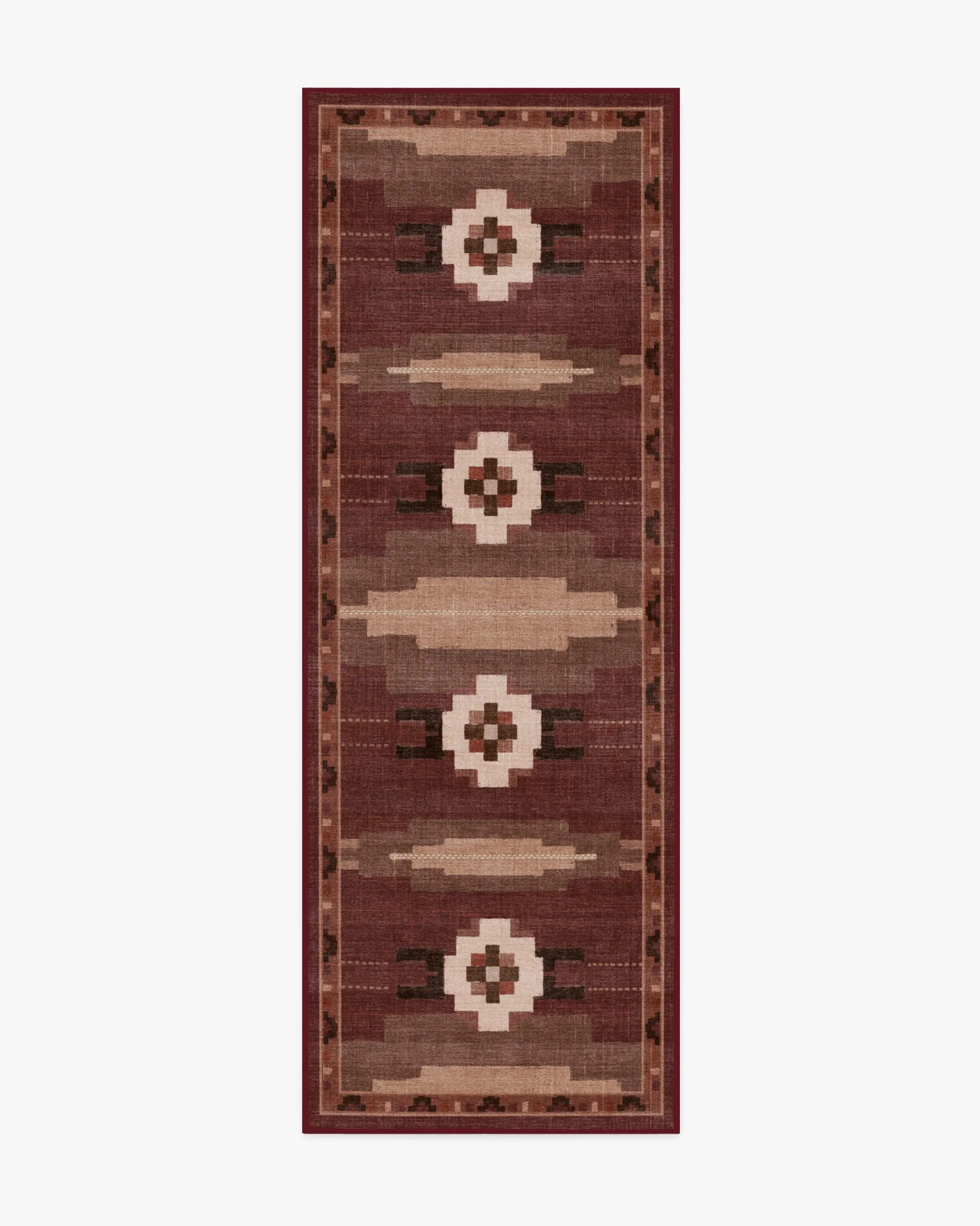 Runner Area Rug Machine Washable - Rust Red image
