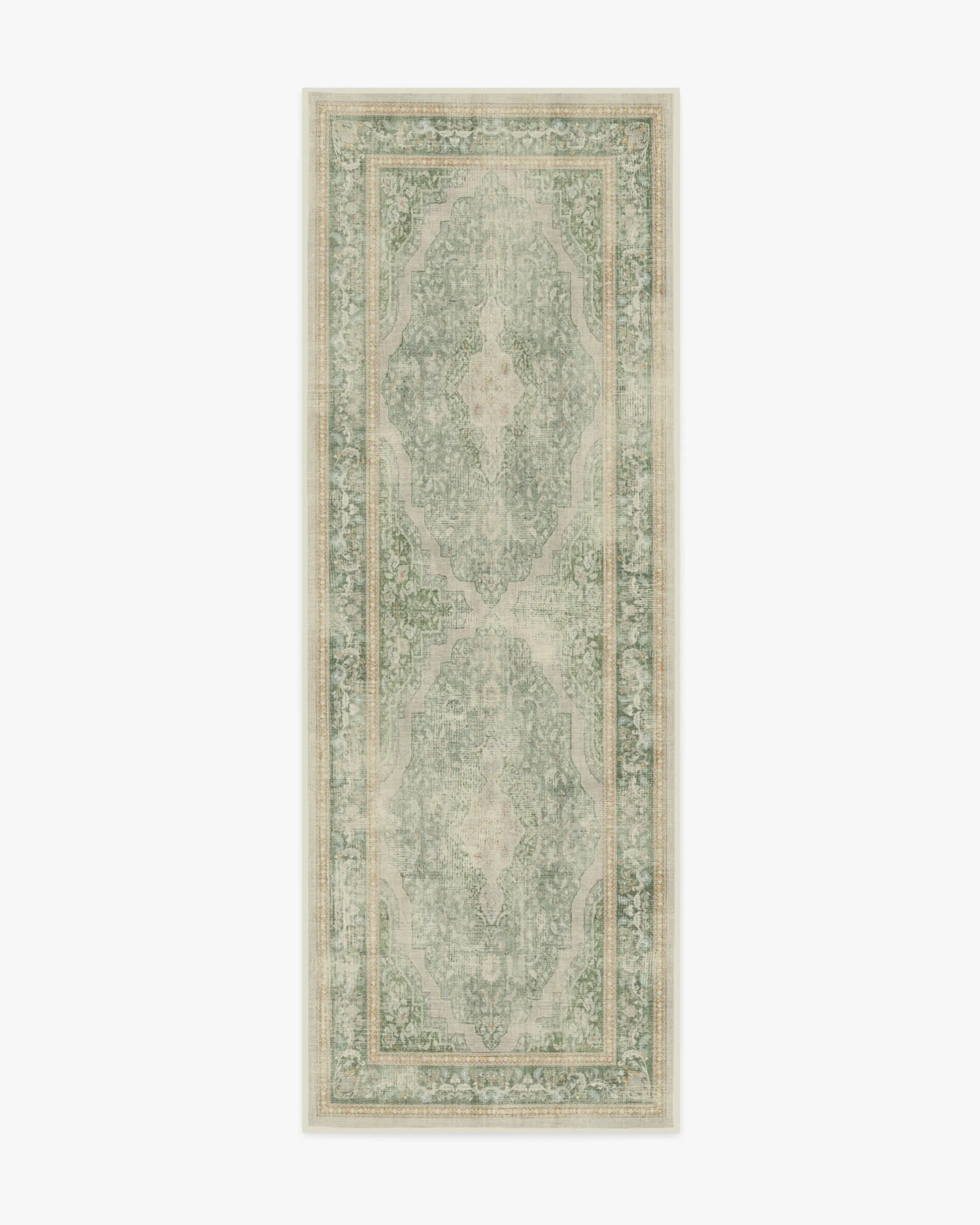 Runner Area Rug Machine Washable - Sage, Chenille