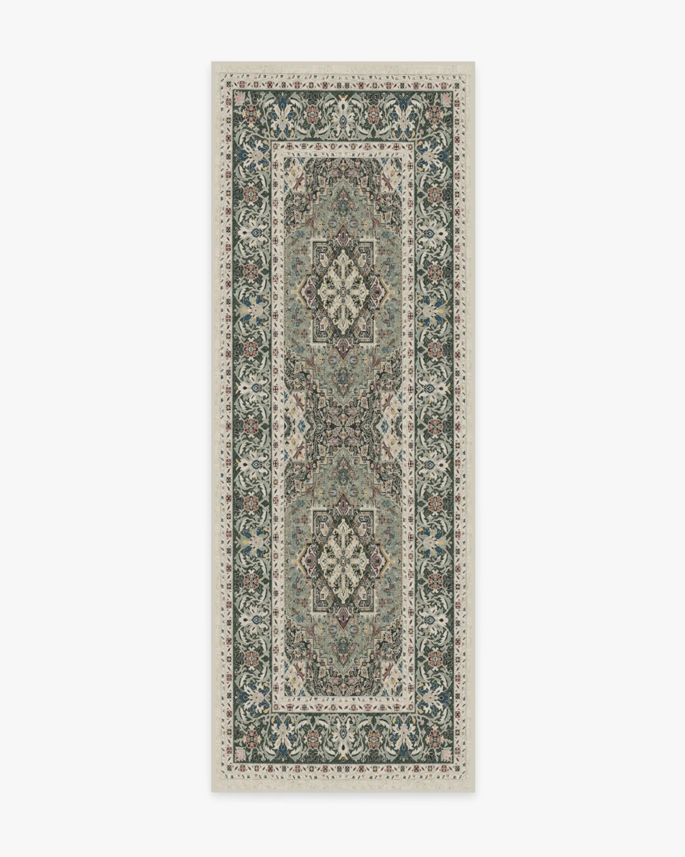 Runner Area Rug Machine Washable - Sage, Chenille