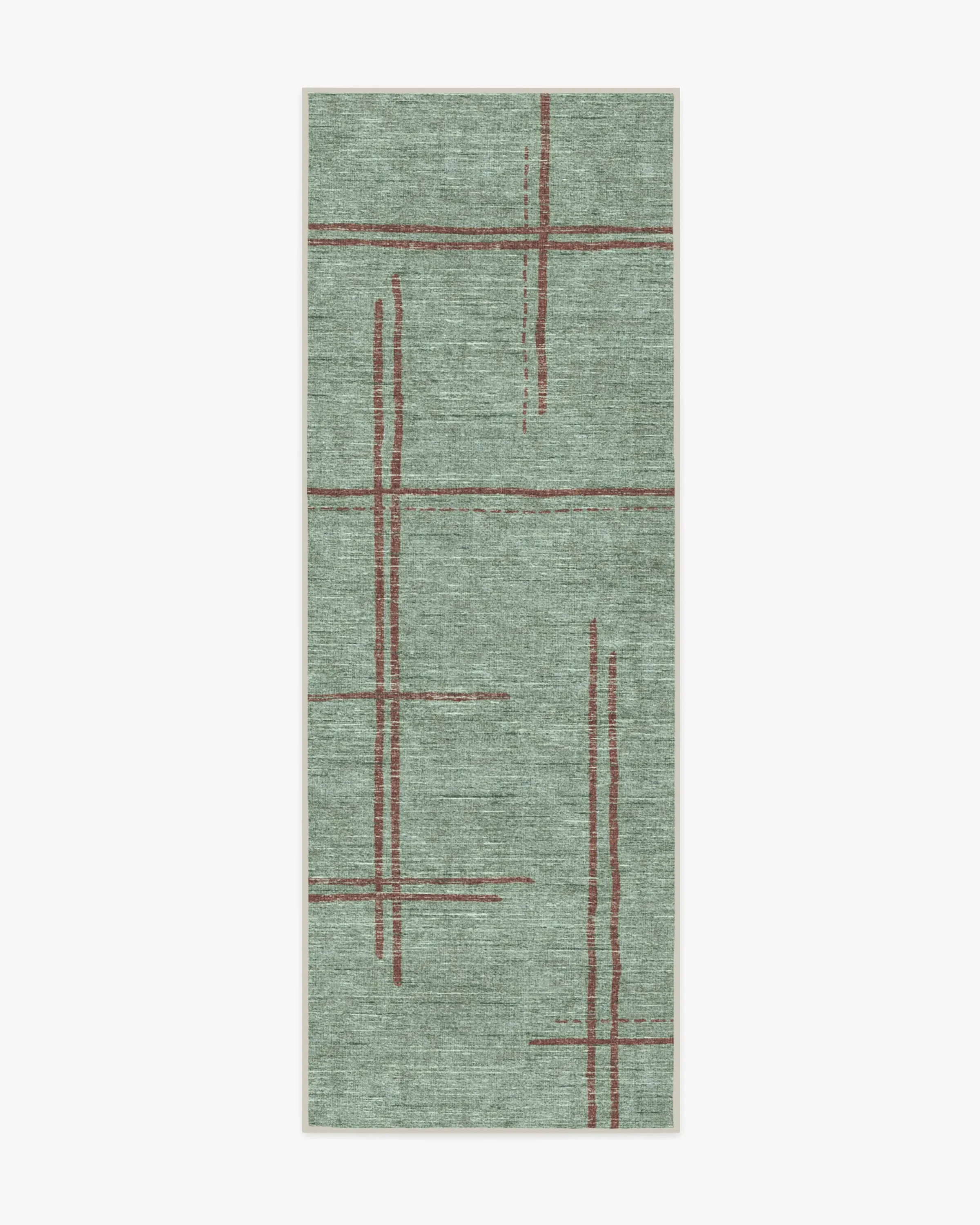 Runner Area Rug Machine Washable - Sage Green