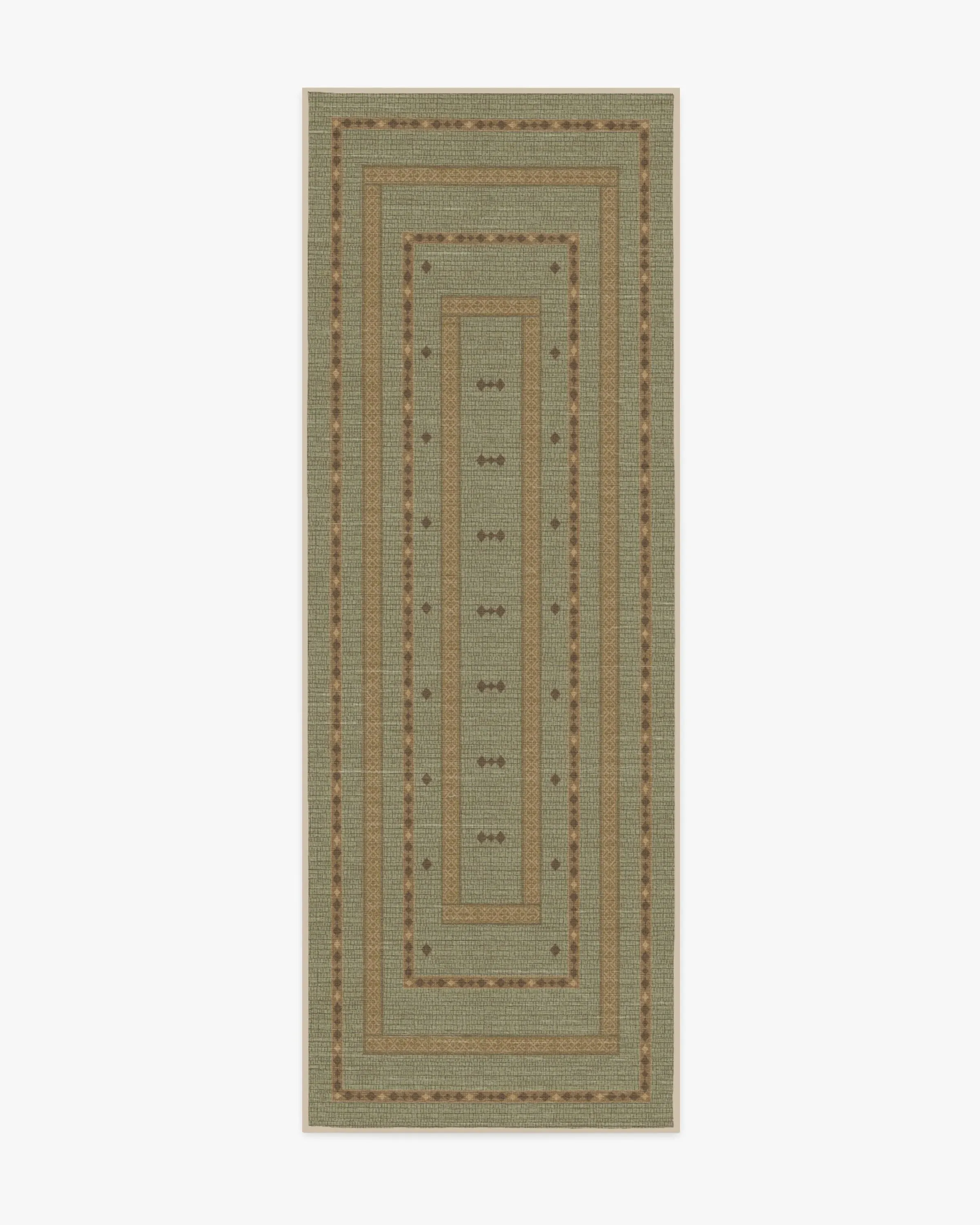 Runner Area Rug Machine Washable - Sage Green