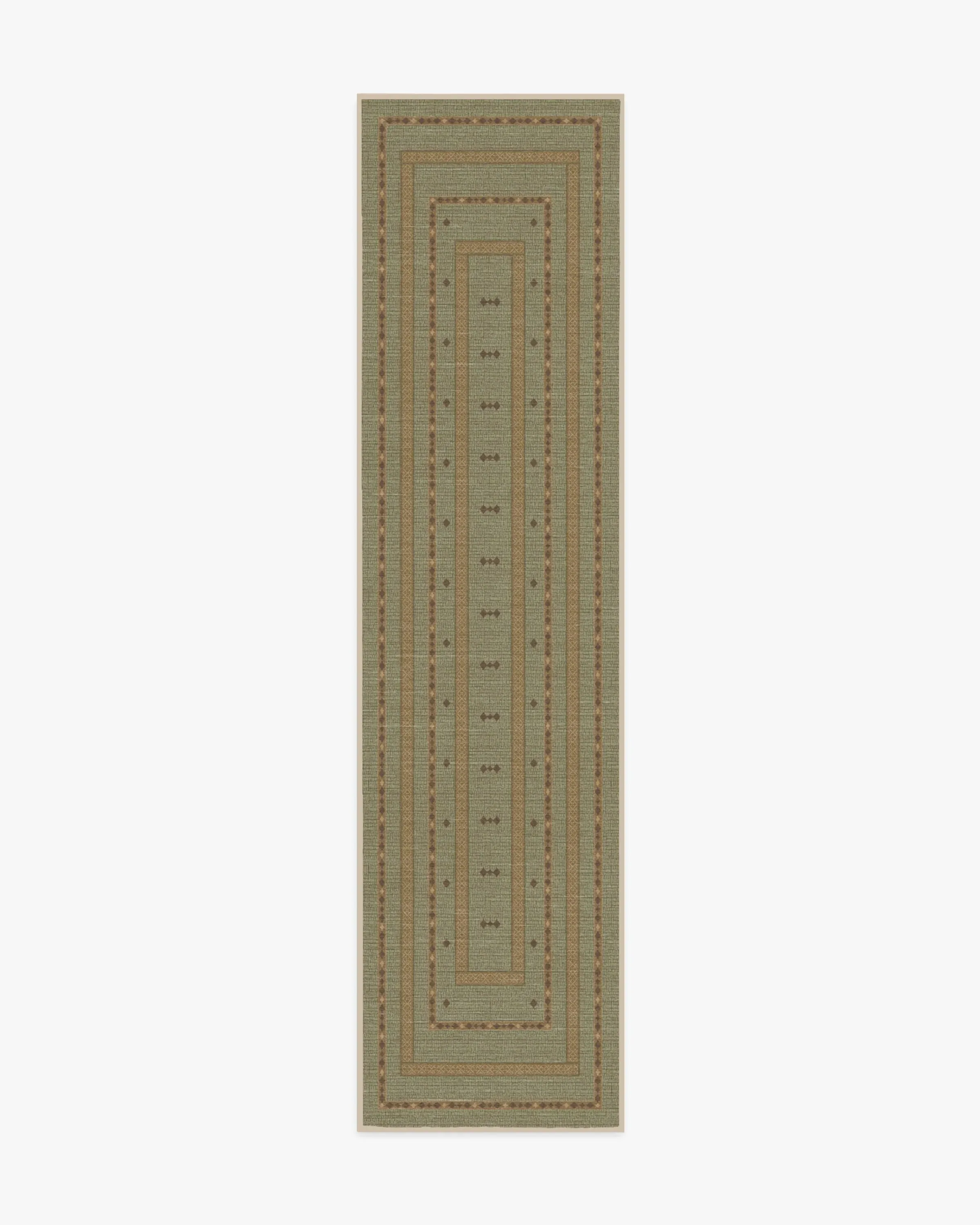 Runner Area Rug Machine Washable - Sage Green