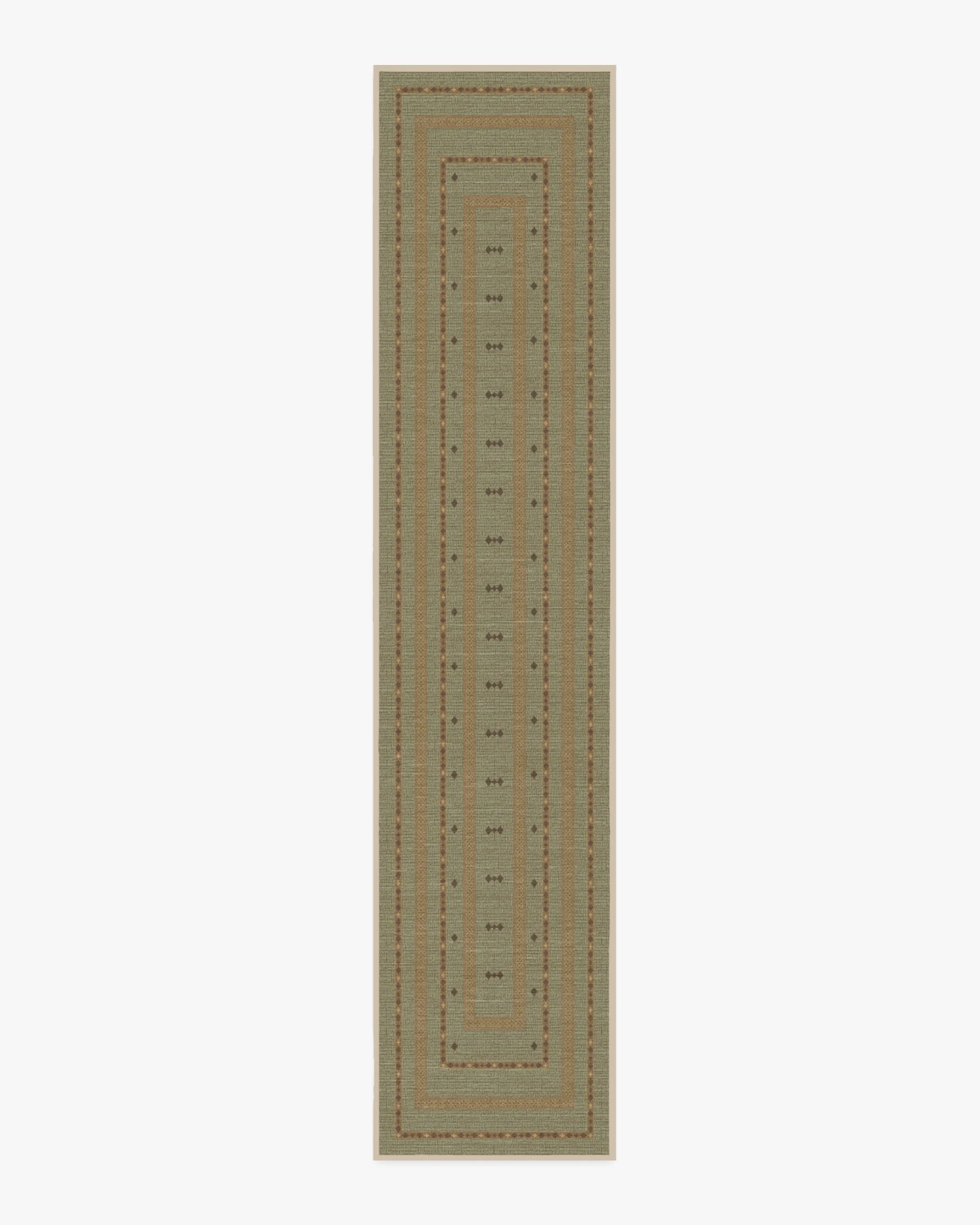 Runner Area Rug Machine Washable - Sage Green