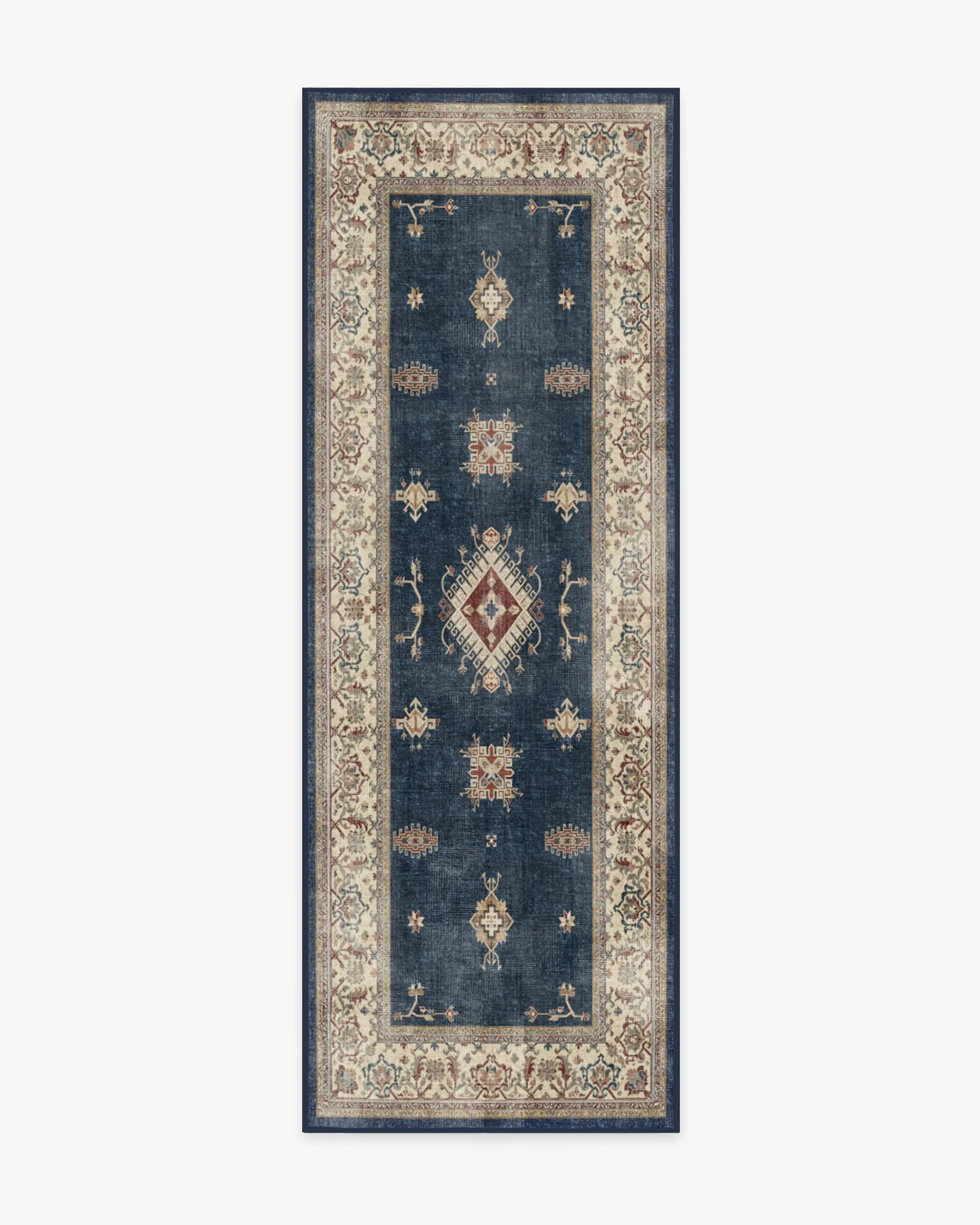 Runner Area Rug Machine Washable - Sapphire