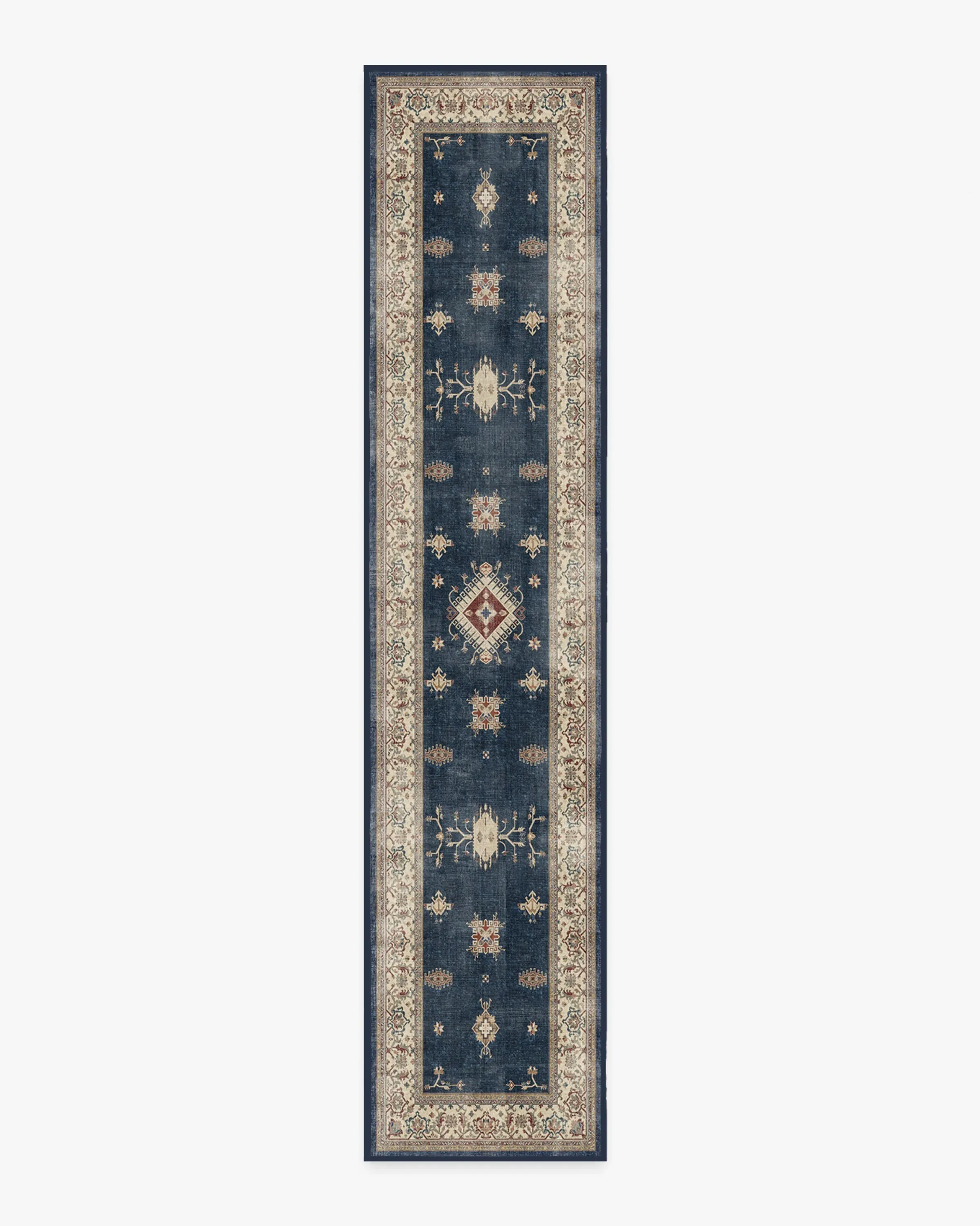 Runner Area Rug Machine Washable - Sapphire