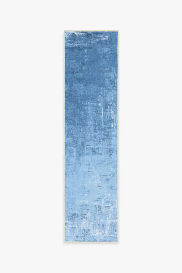 Runner Area Rug Machine Washable - Sky Blue