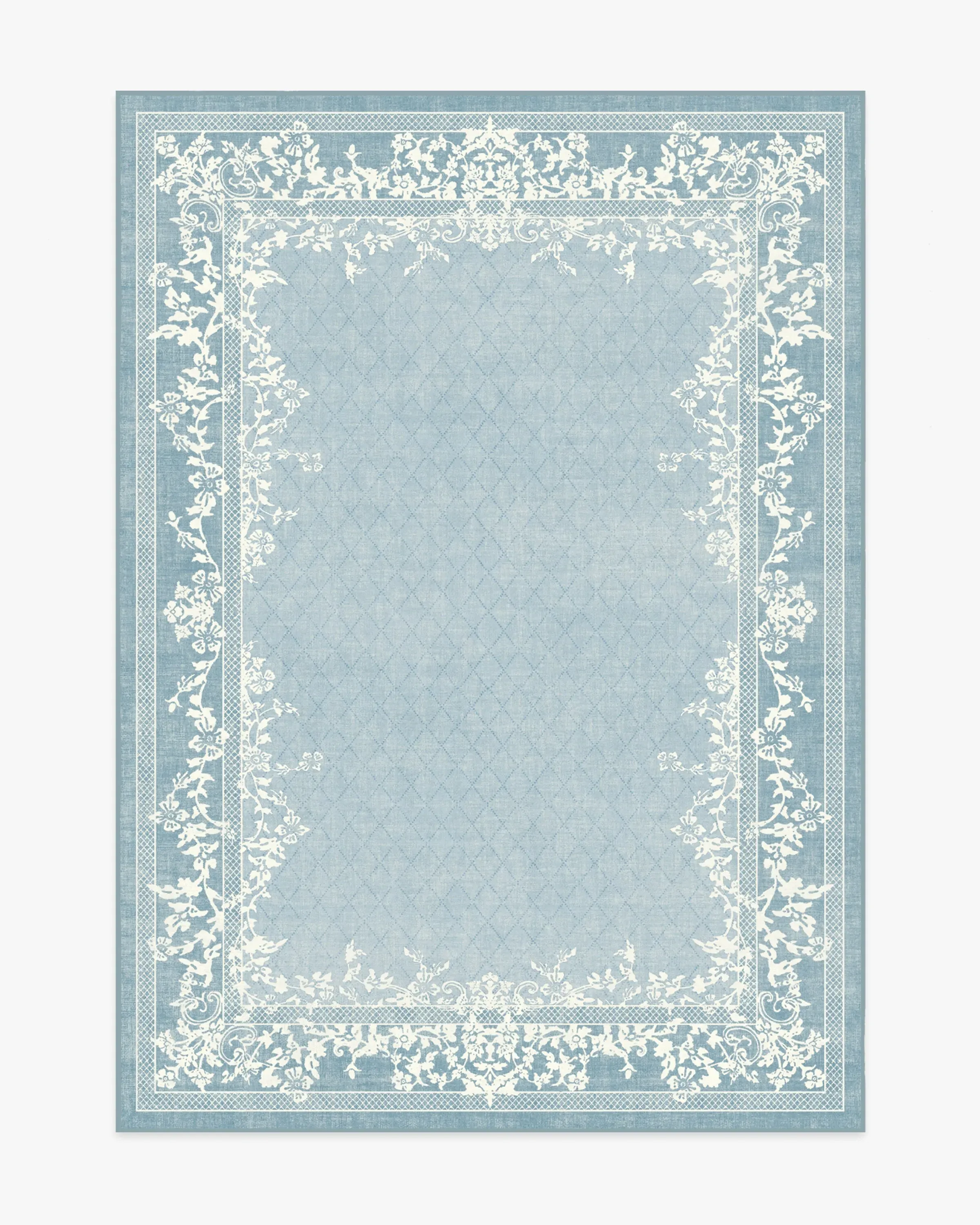 Runner Area Rug Machine Washable - Slate Blue