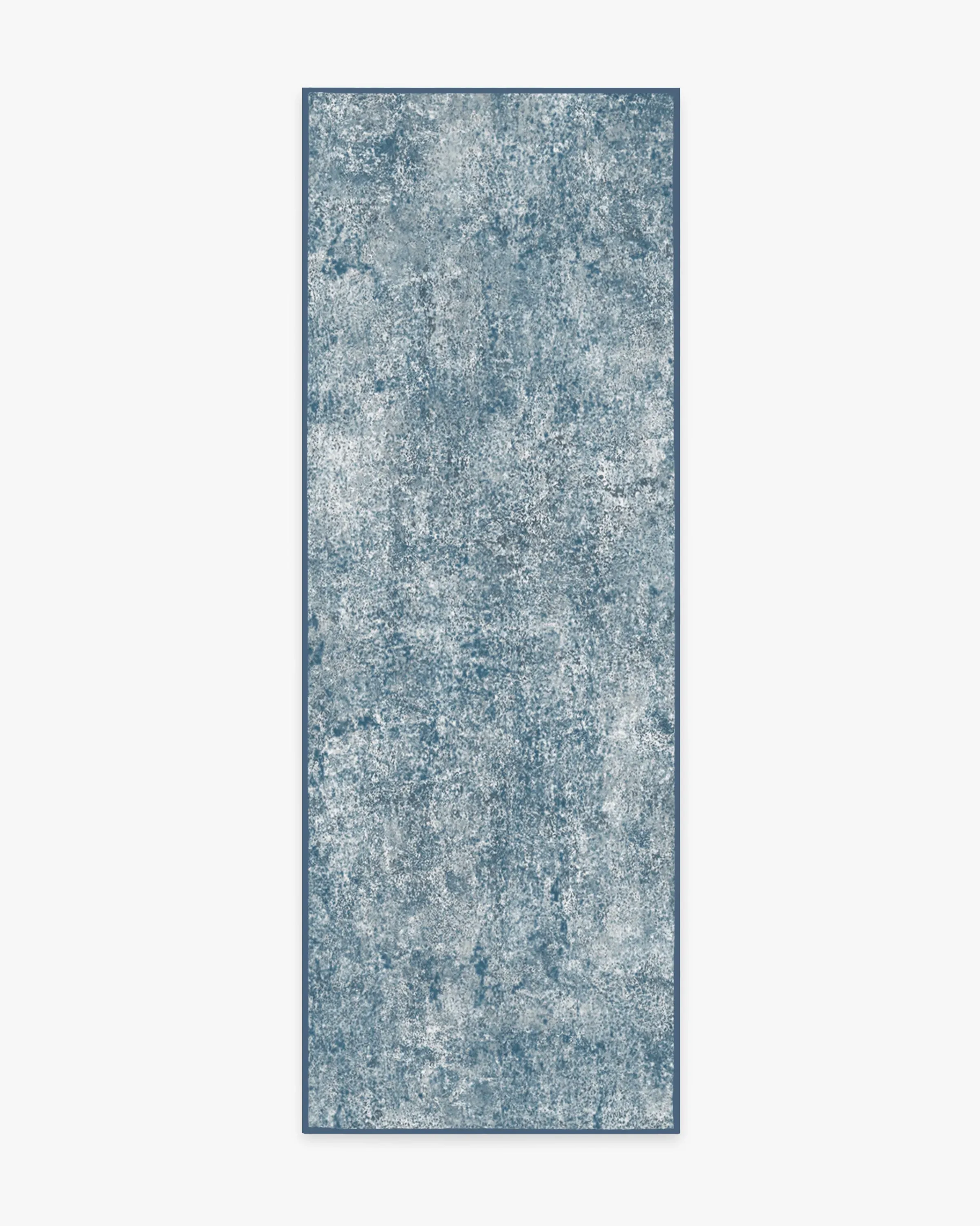 Runner Area Rug Machine Washable - Slate Blue