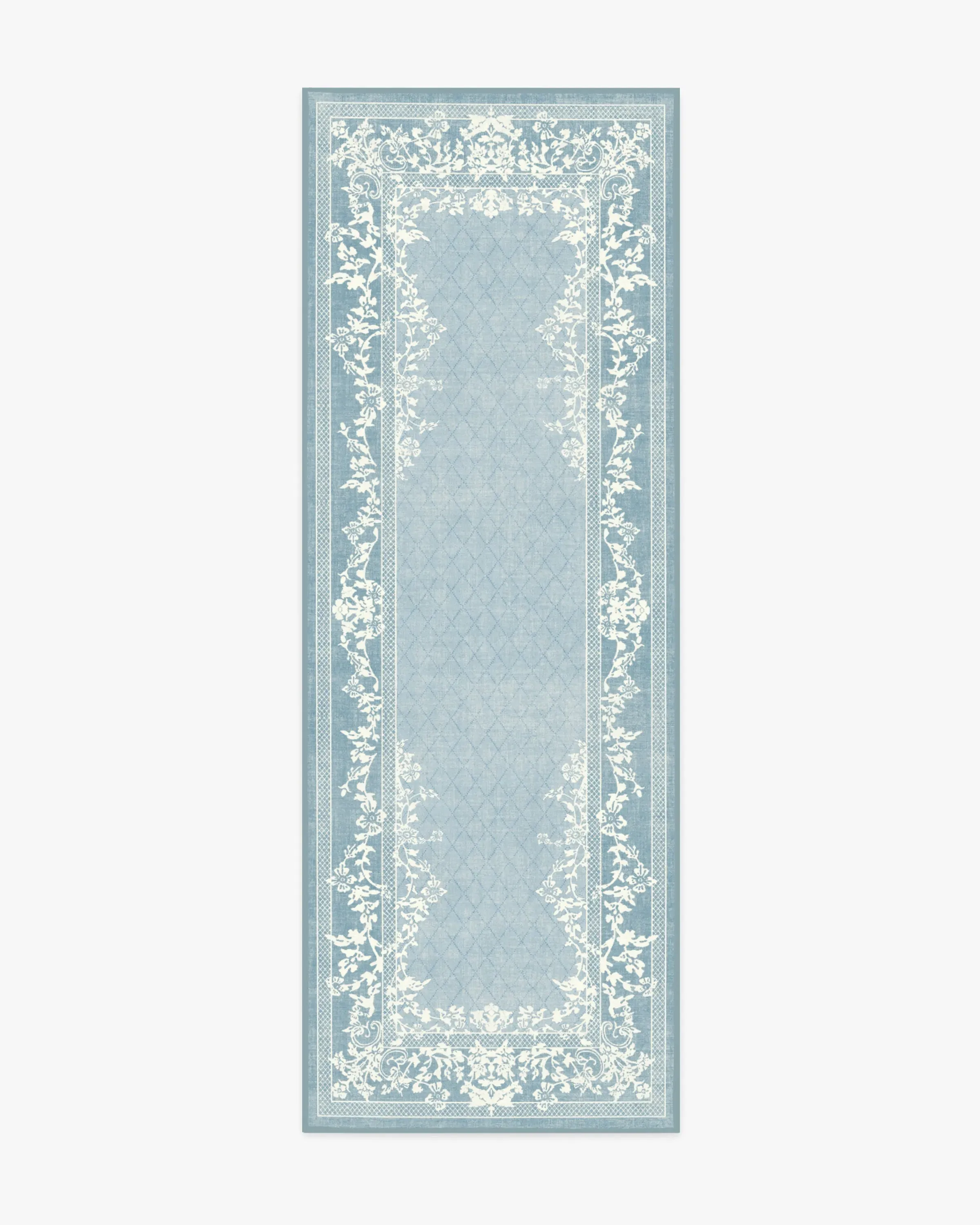 Runner Area Rug Machine Washable - Slate Blue