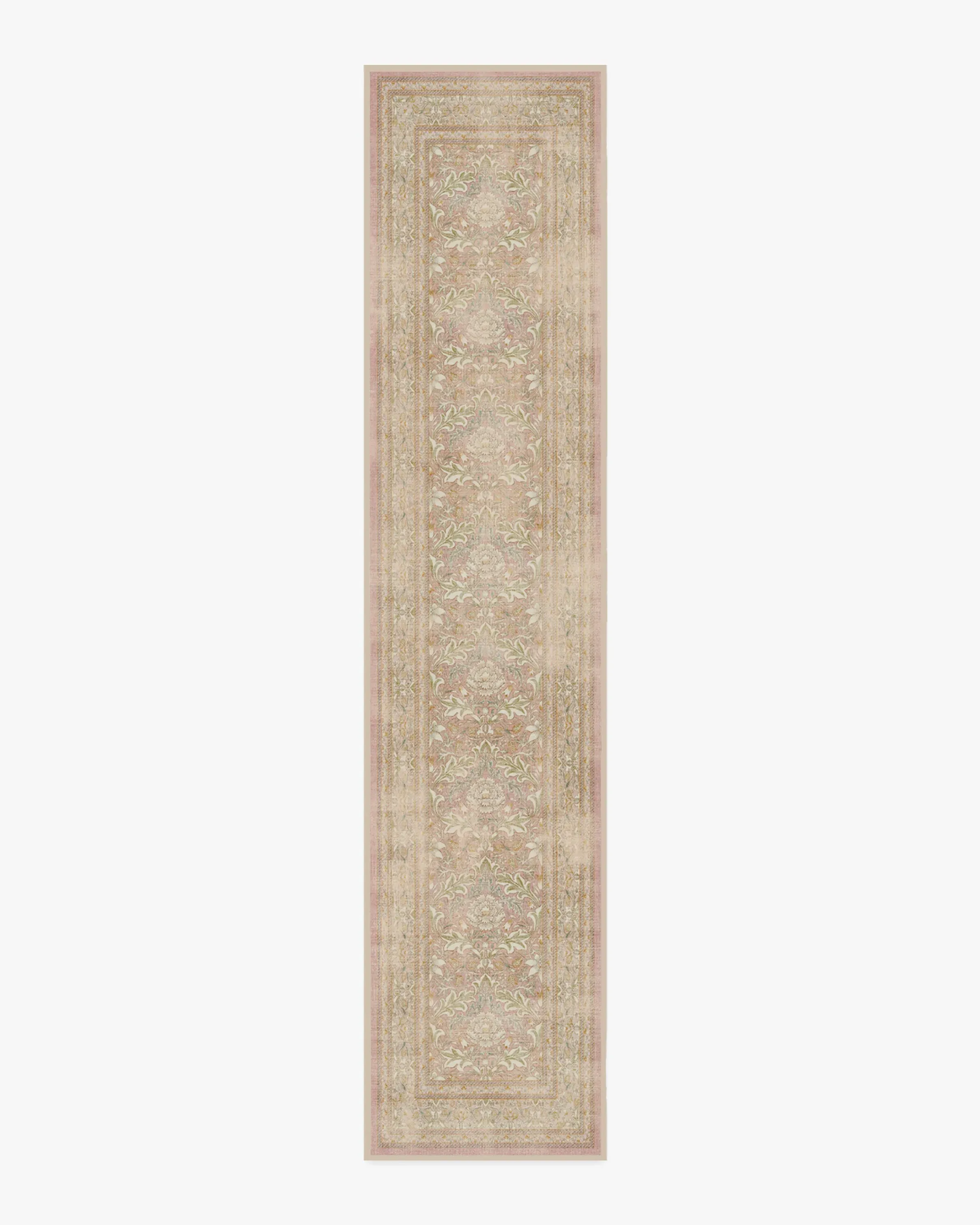 Runner Area Rug Machine Washable - Soft Pink