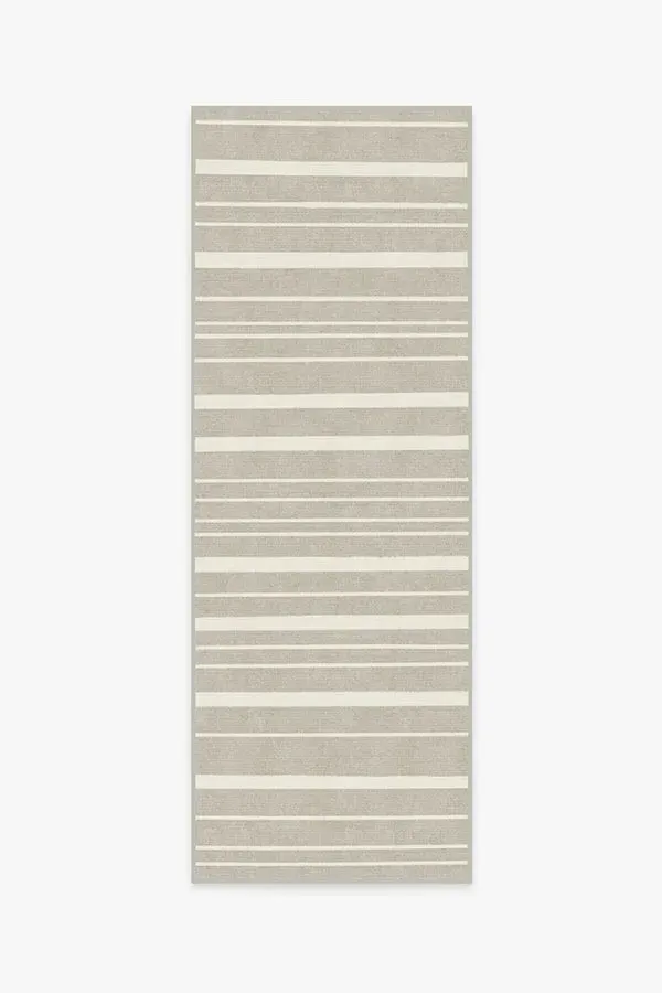 Runner Area Rug Machine Washable - Stone, Flatwoven