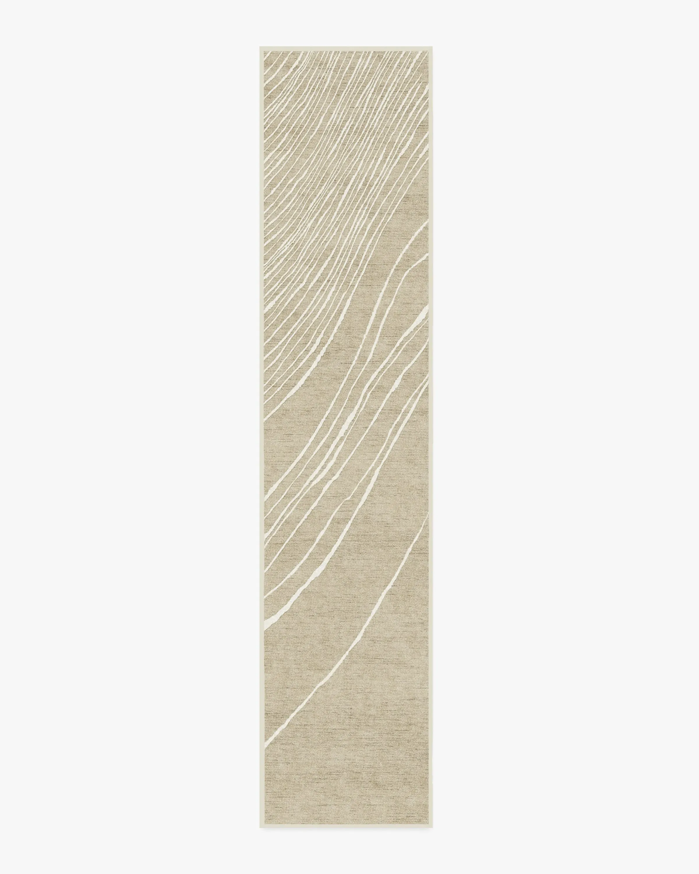 Runner Area Rug Machine Washable - Stone, Ivory