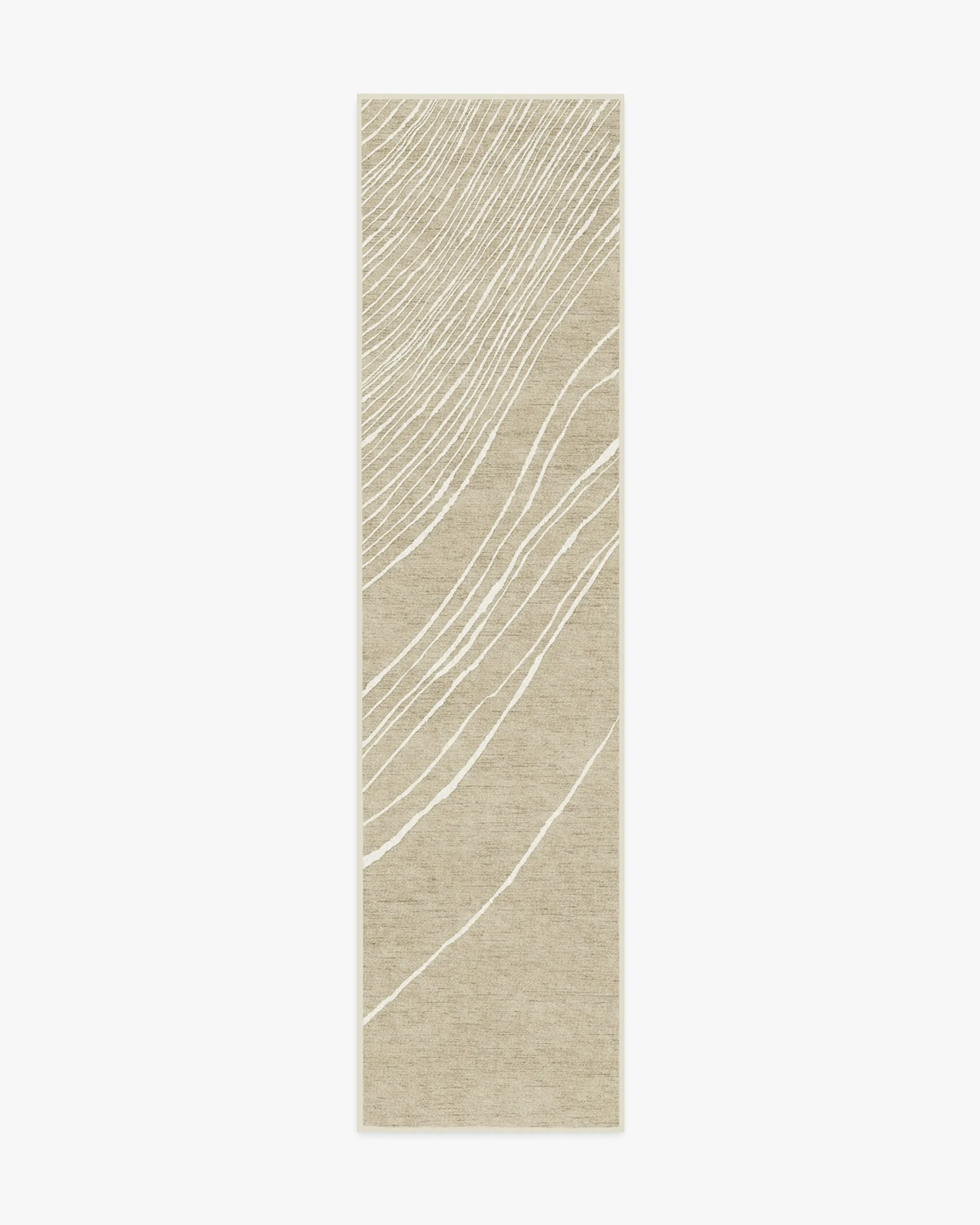 Runner Area Rug Machine Washable - Stone, Ivory