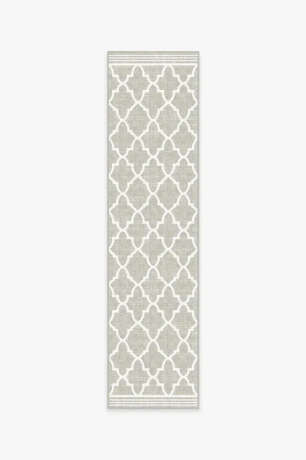 Runner Area Rug Machine Washable - Stone, Trellis