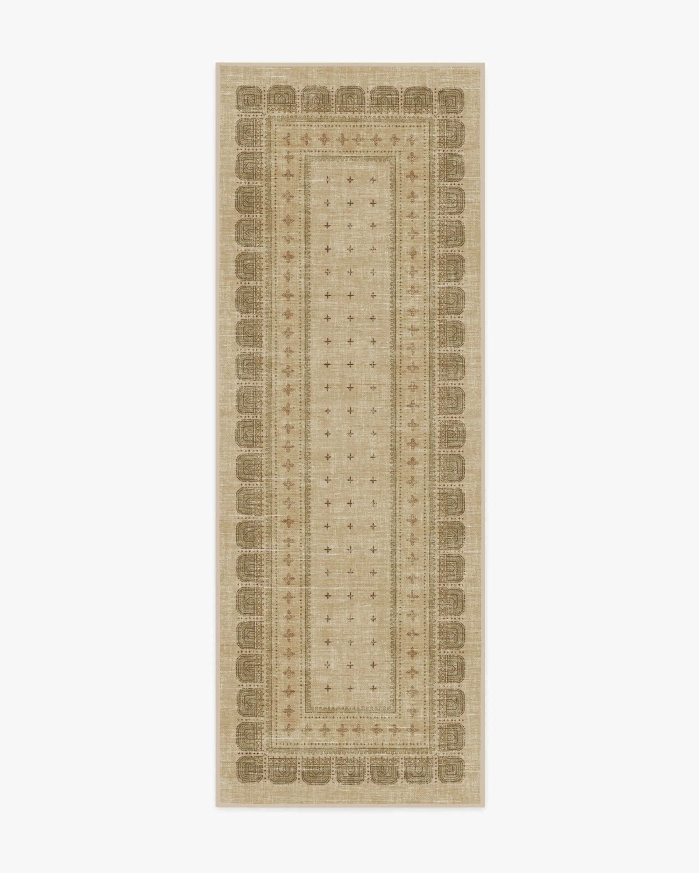 Runner Area Rug Machine Washable - Tan