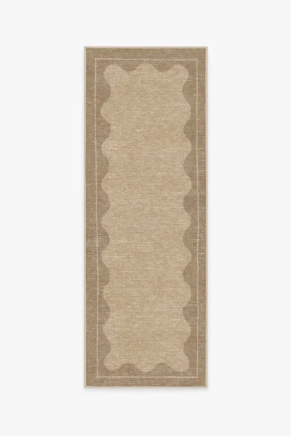 Runner Area Rug Machine Washable - Tan